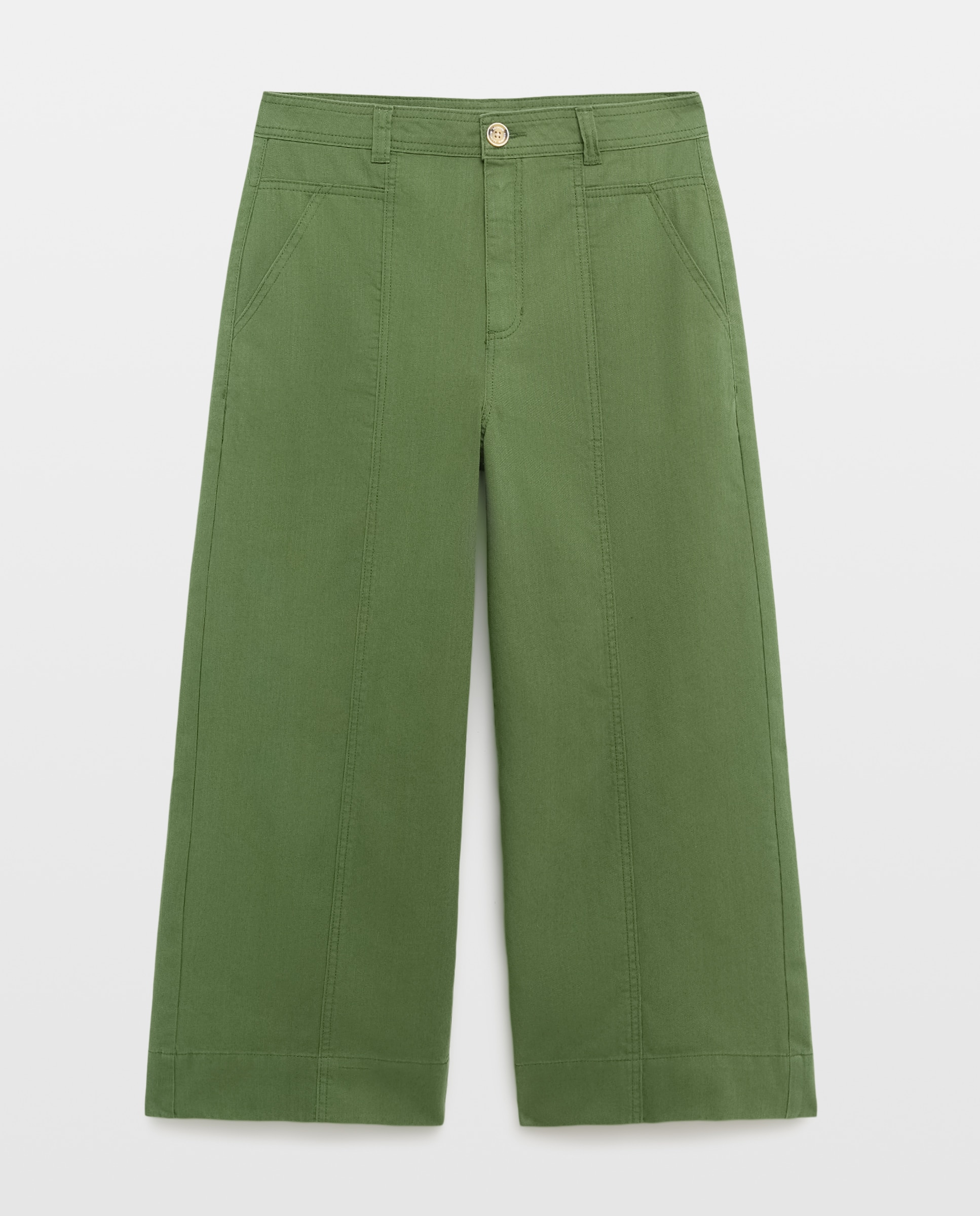 Lloyd's - Pantalón cropped de mujer de algodón liso.