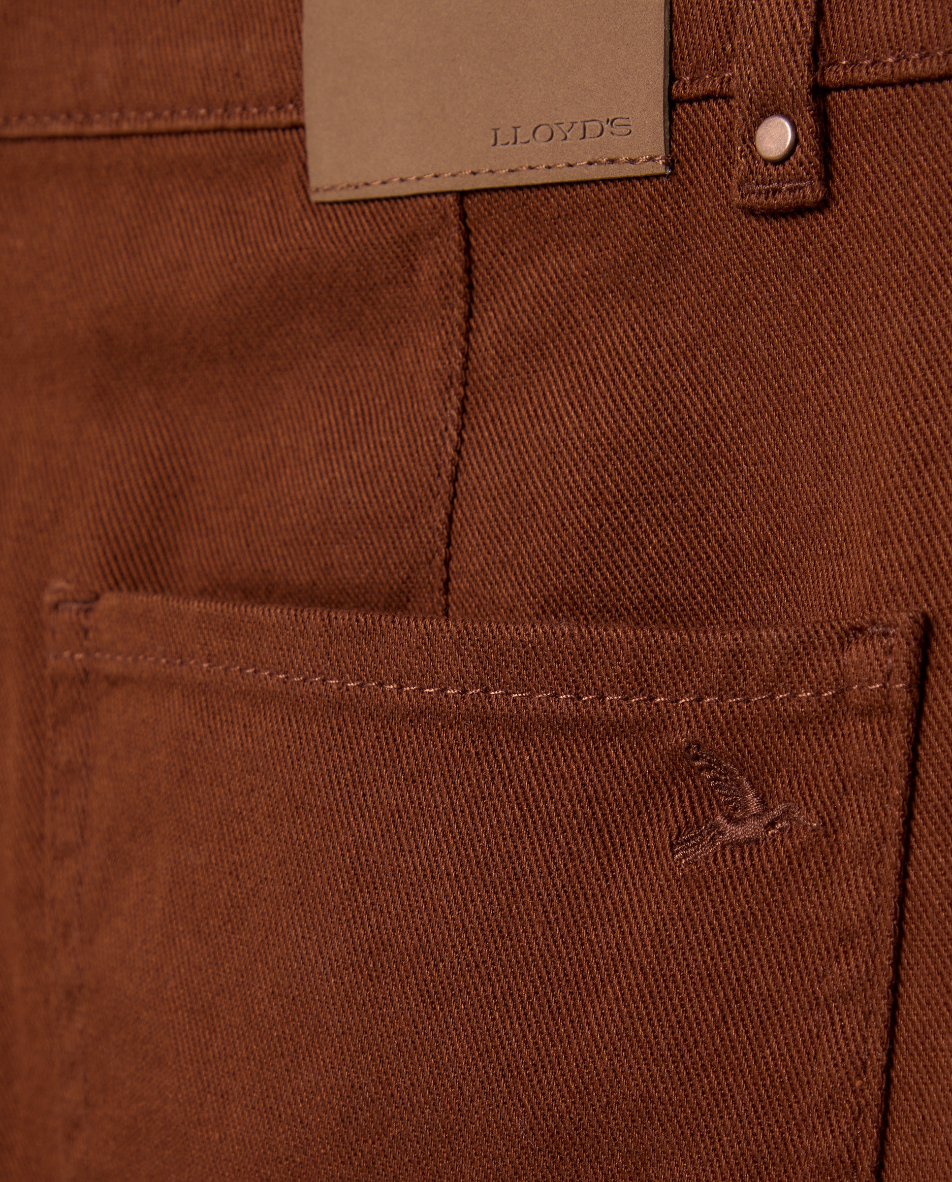 Pantalón ancho liso de mujer - Lloyd's - Marrón Marrón-5