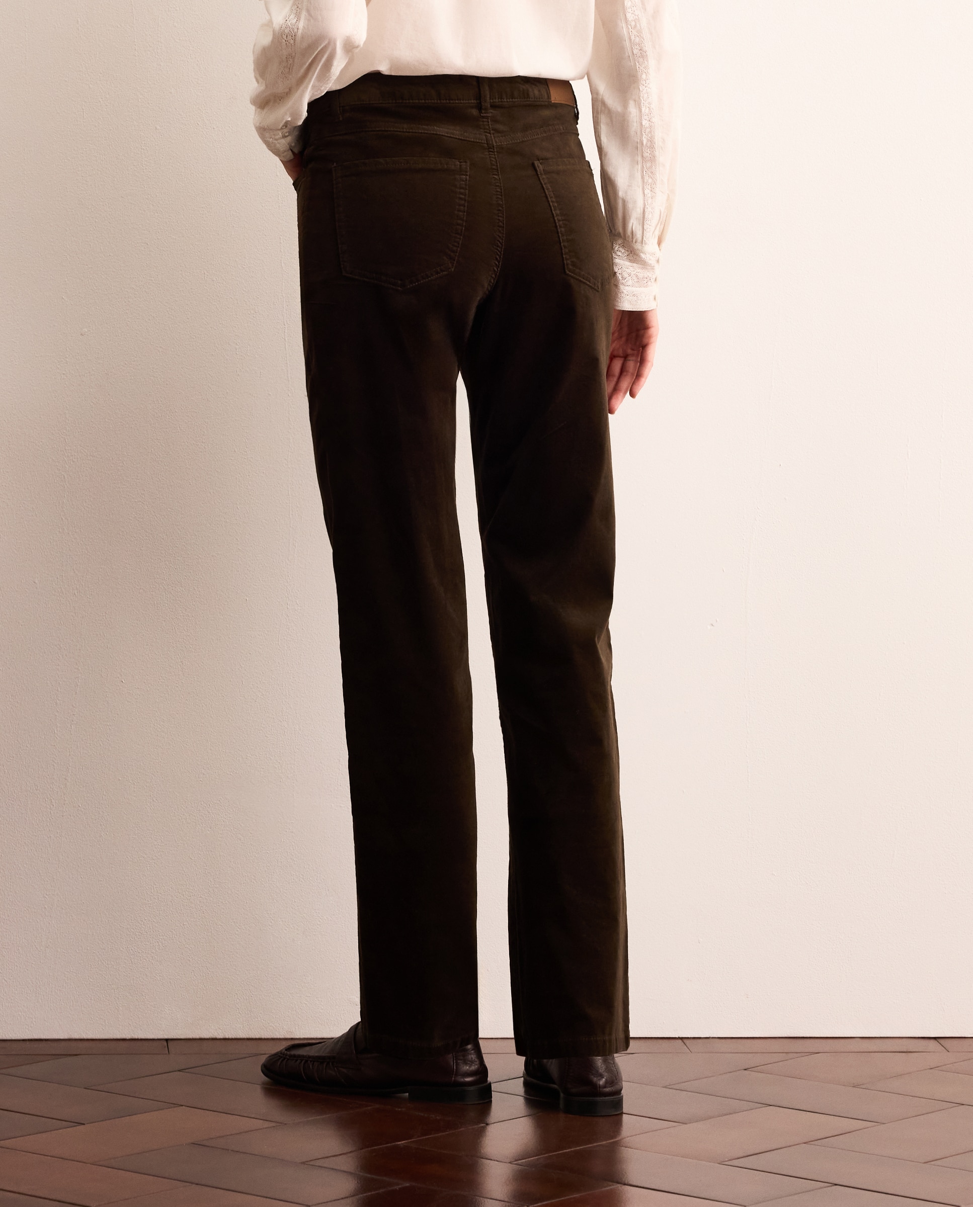 Pantalón recto de mujer de velvetón - Lloyd's - 520 Kaki 520 Kaki-3