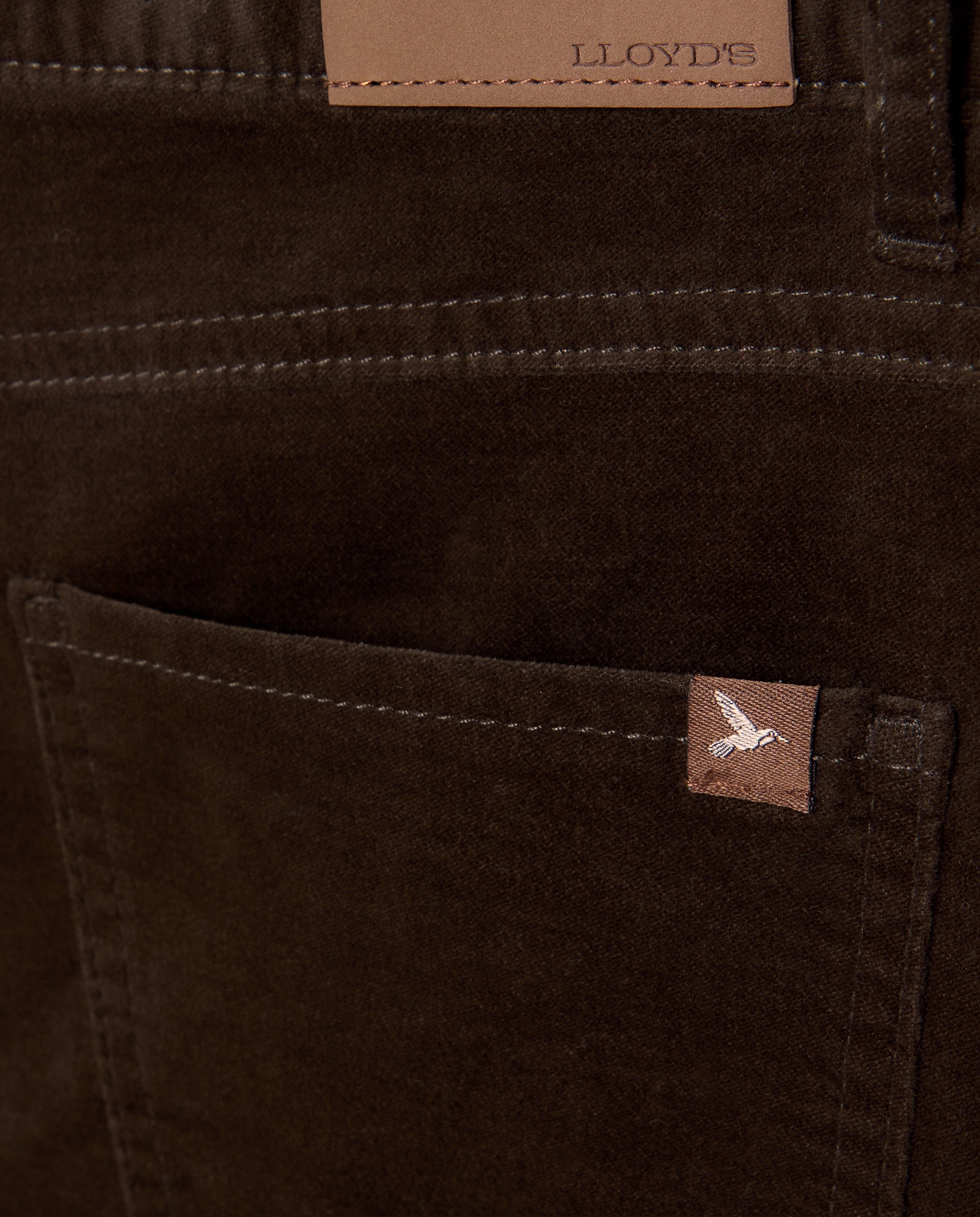 Pantalón recto de mujer de velvetón - Lloyd's - 520 Kaki 520 Kaki-5