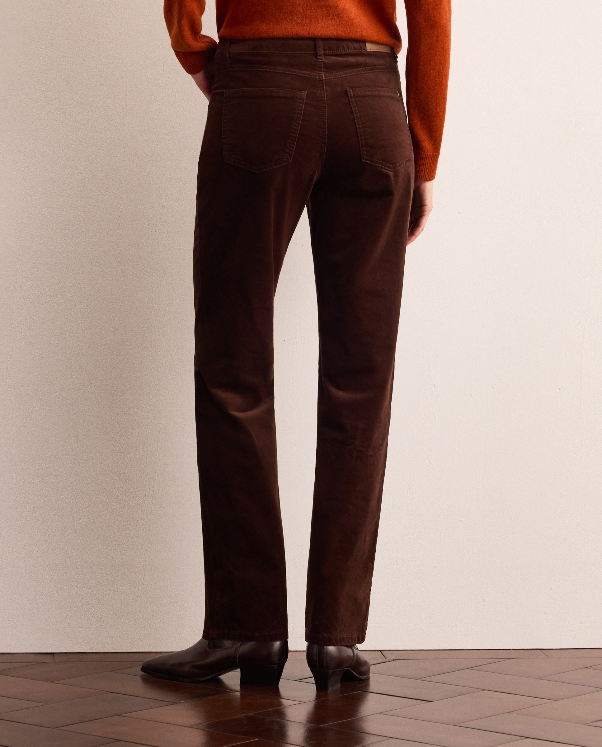 Pantalón recto de mujer de velvetón - Lloyd's - Marrón Marrón-3