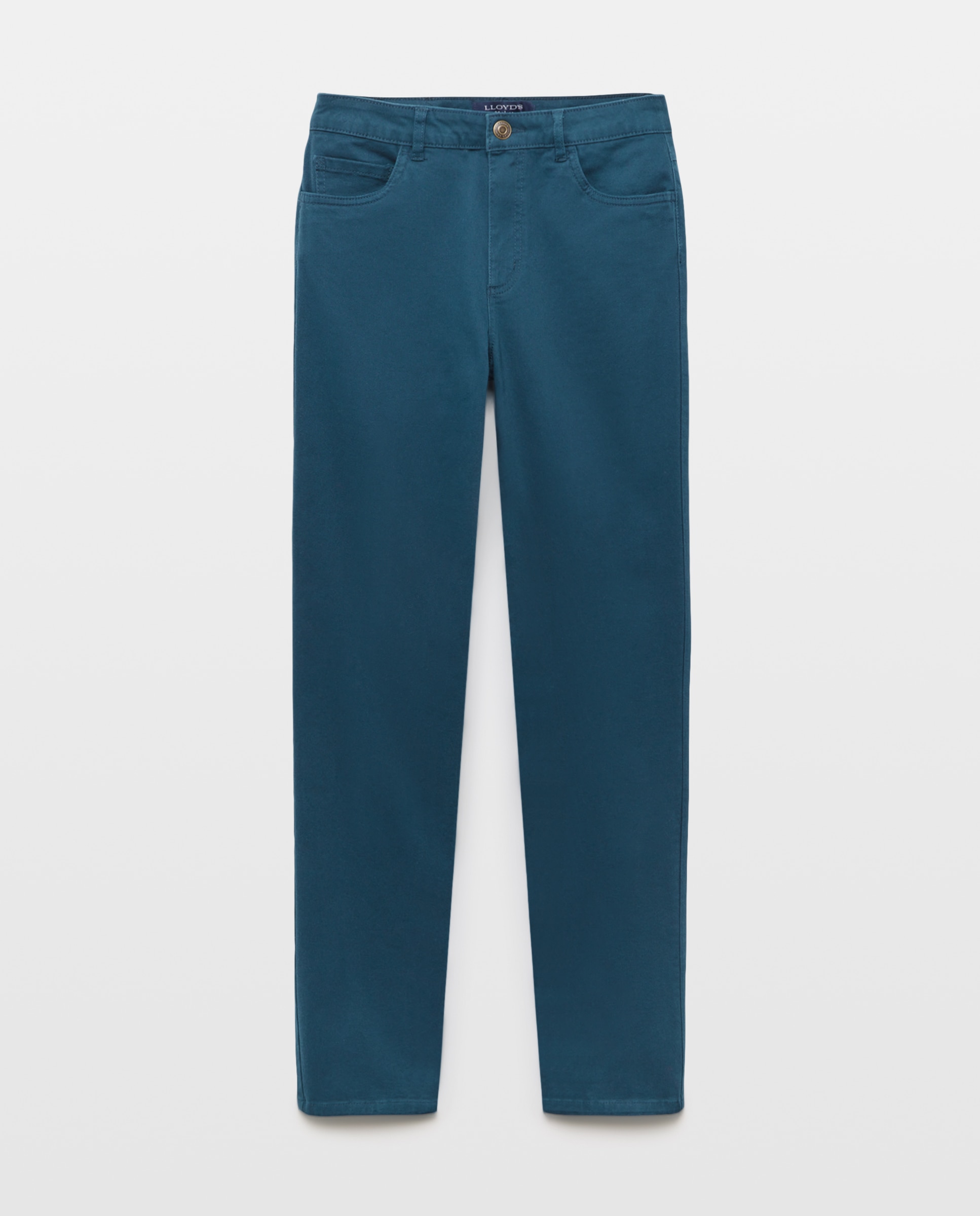Calças Semi Skinny Lisas Azul-escuro-1