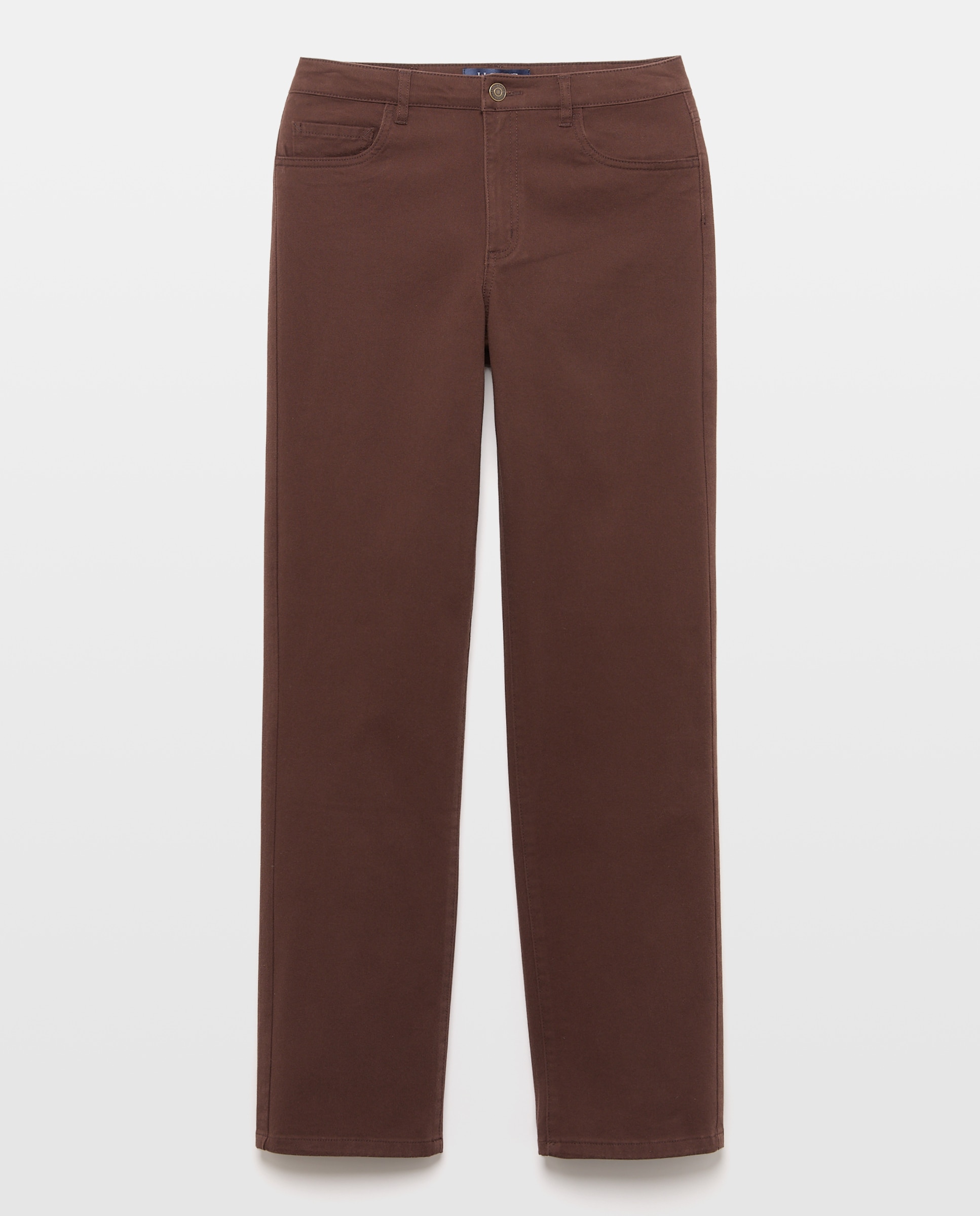 Pantalón recto liso de mujer - Lloyd's - Marrón Marrón-1