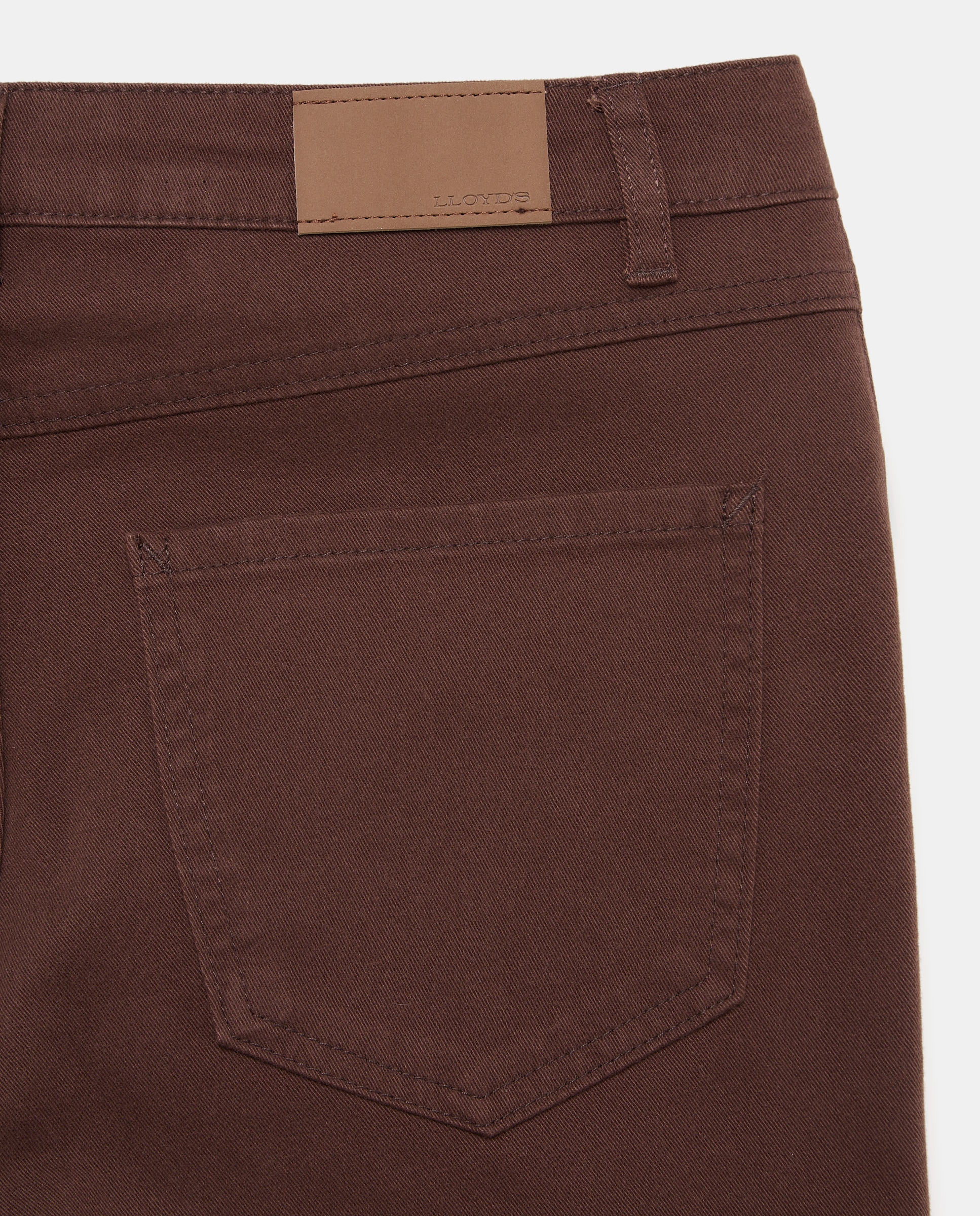 Pantalón recto liso de mujer - Lloyd's - Marrón Marrón-2
