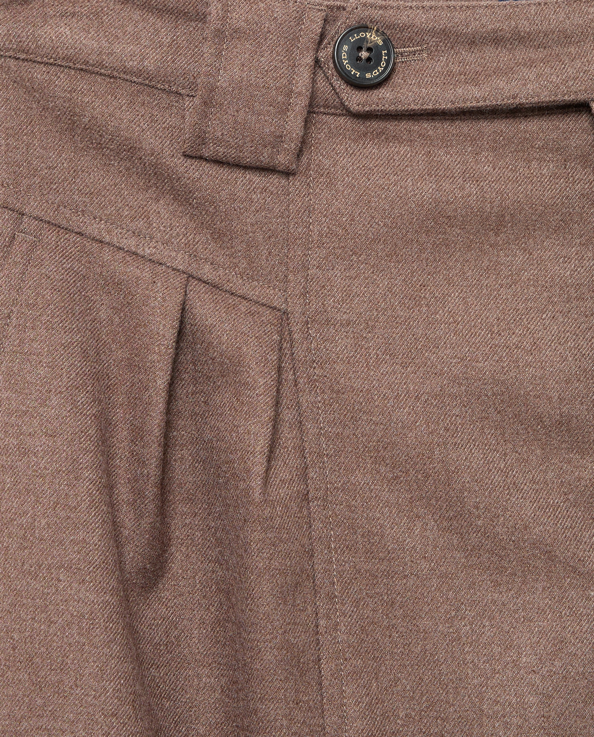 Pantalón pinzas de mujer trabillas - Lloyd's - Visón oscuro Visón oscuro-5