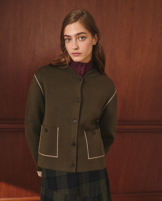 Imagen 0 de Cárdigan liso de manga larga de mujer