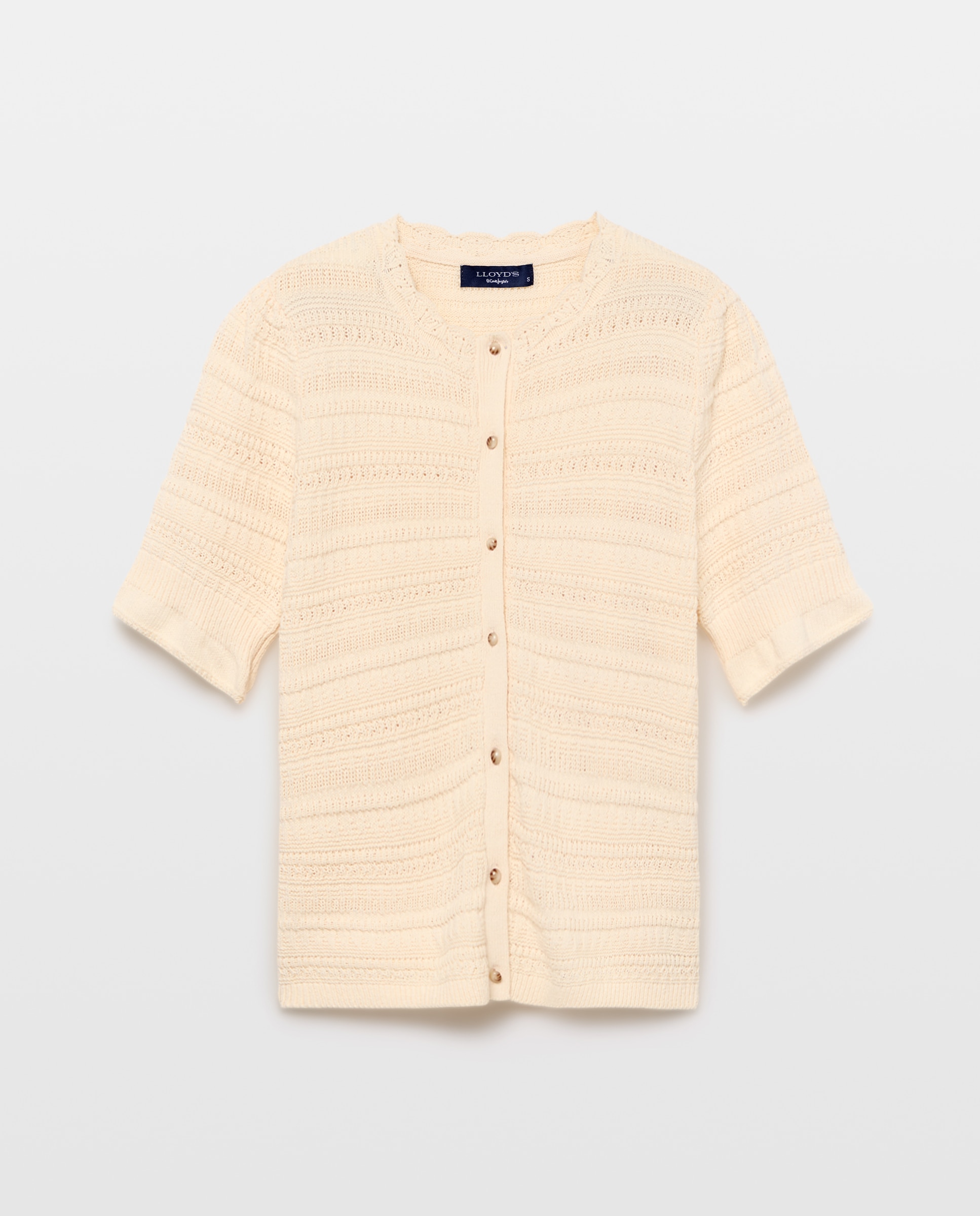 Chaqueta de punto de mujer lisa - Lloyd's - 120 Crudo 120 Crudo-4