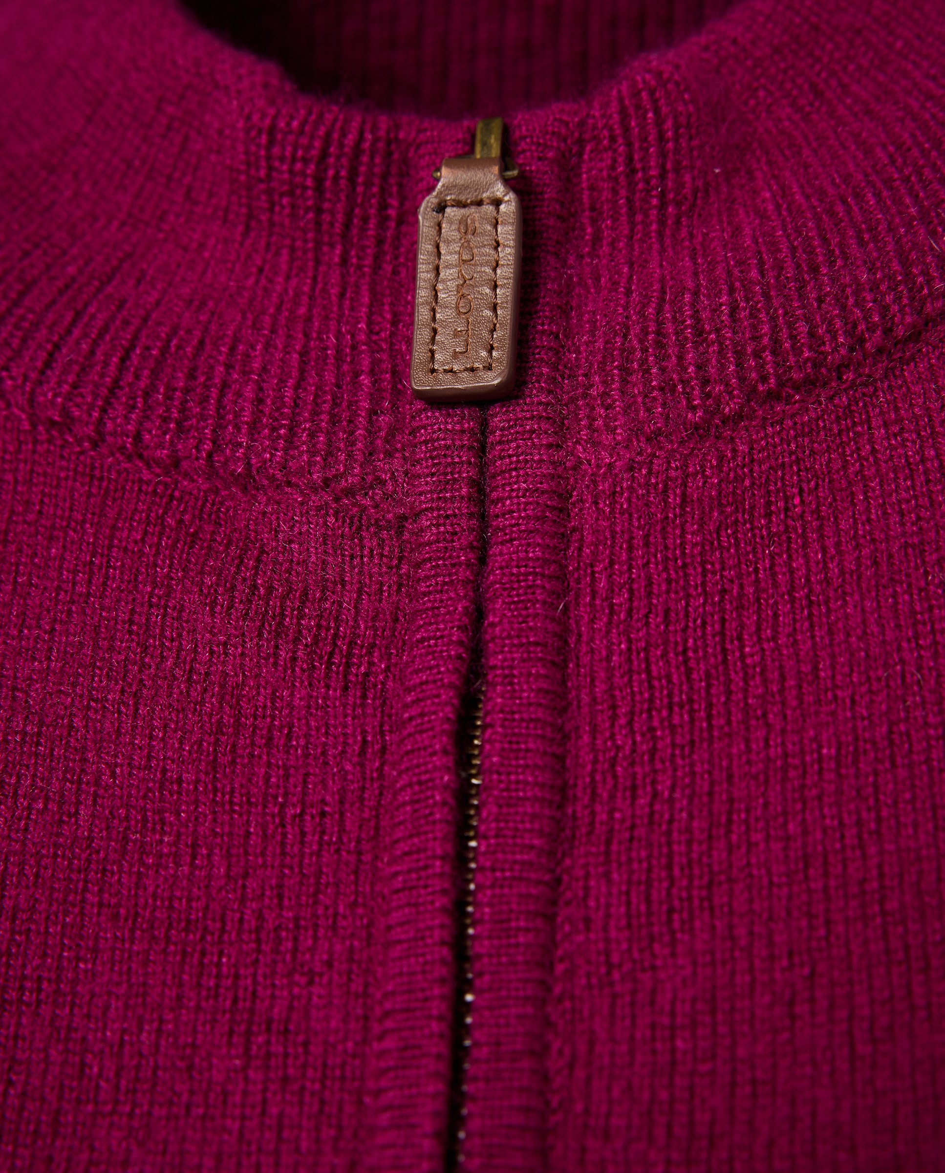 Cardigan em Caxemira Liso de Manga Comprida Ameixa-5