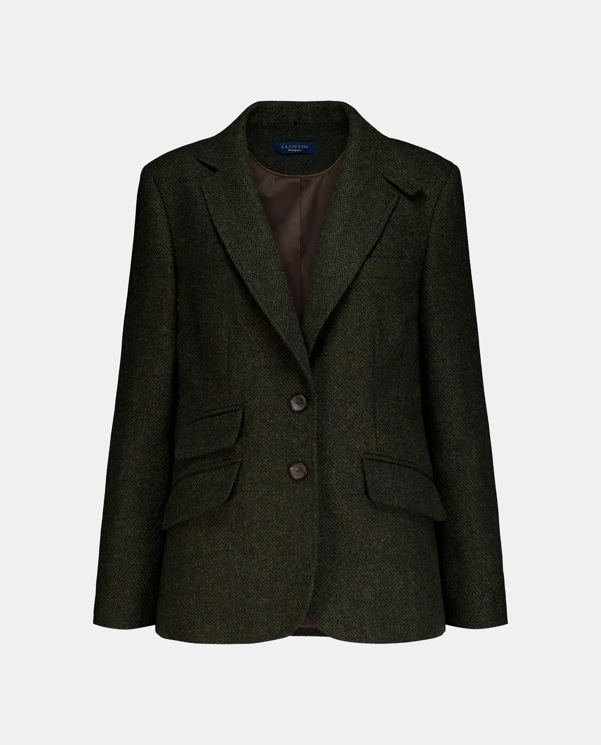 Blazer com Padrão Espinha de Peixe com Cotoveleiras Verde-4