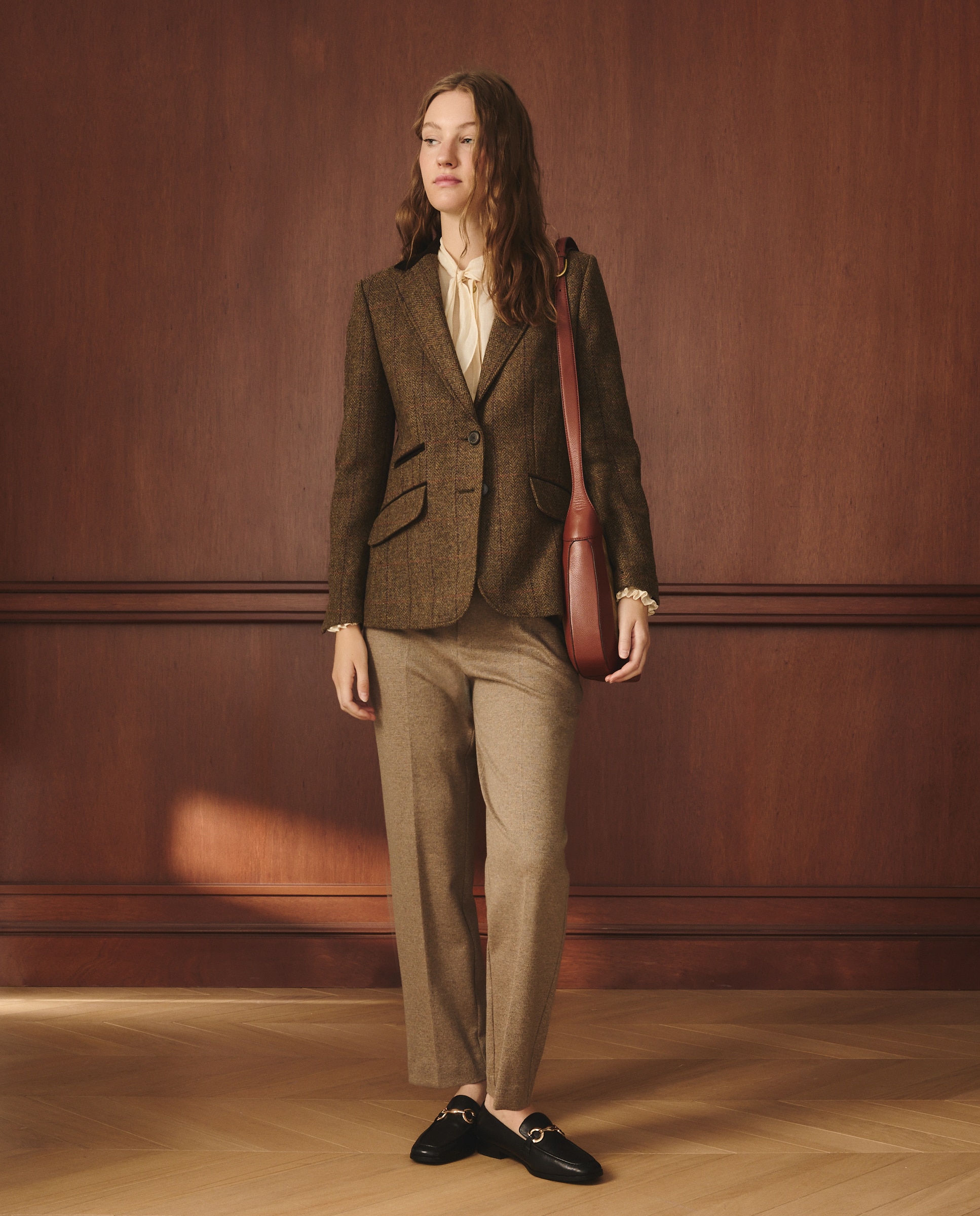 Blazer de Veludo com Cotoveleiras Torrado-2