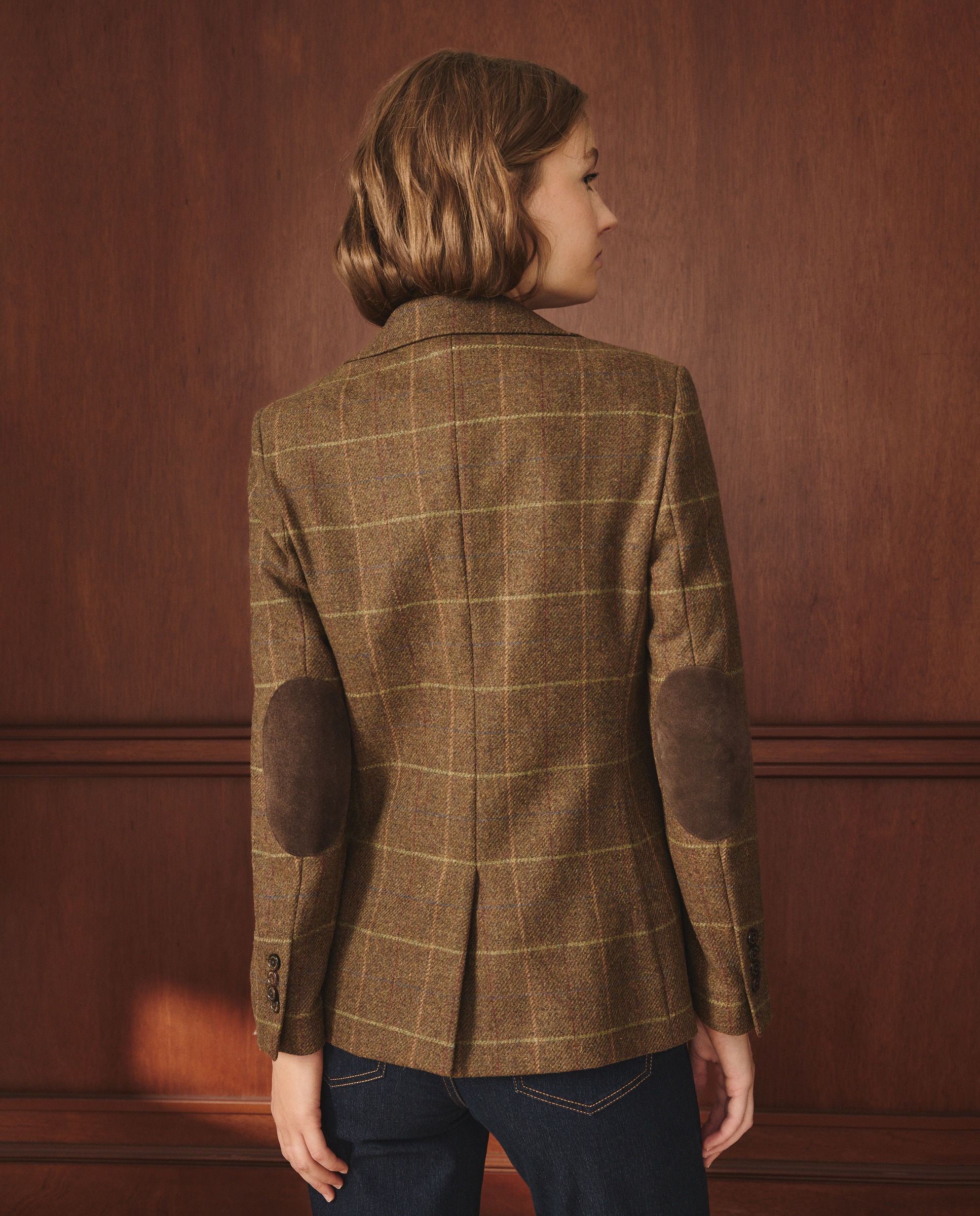 Blazer aos Quadrados com Cotoveleiras 520 Caqui-3