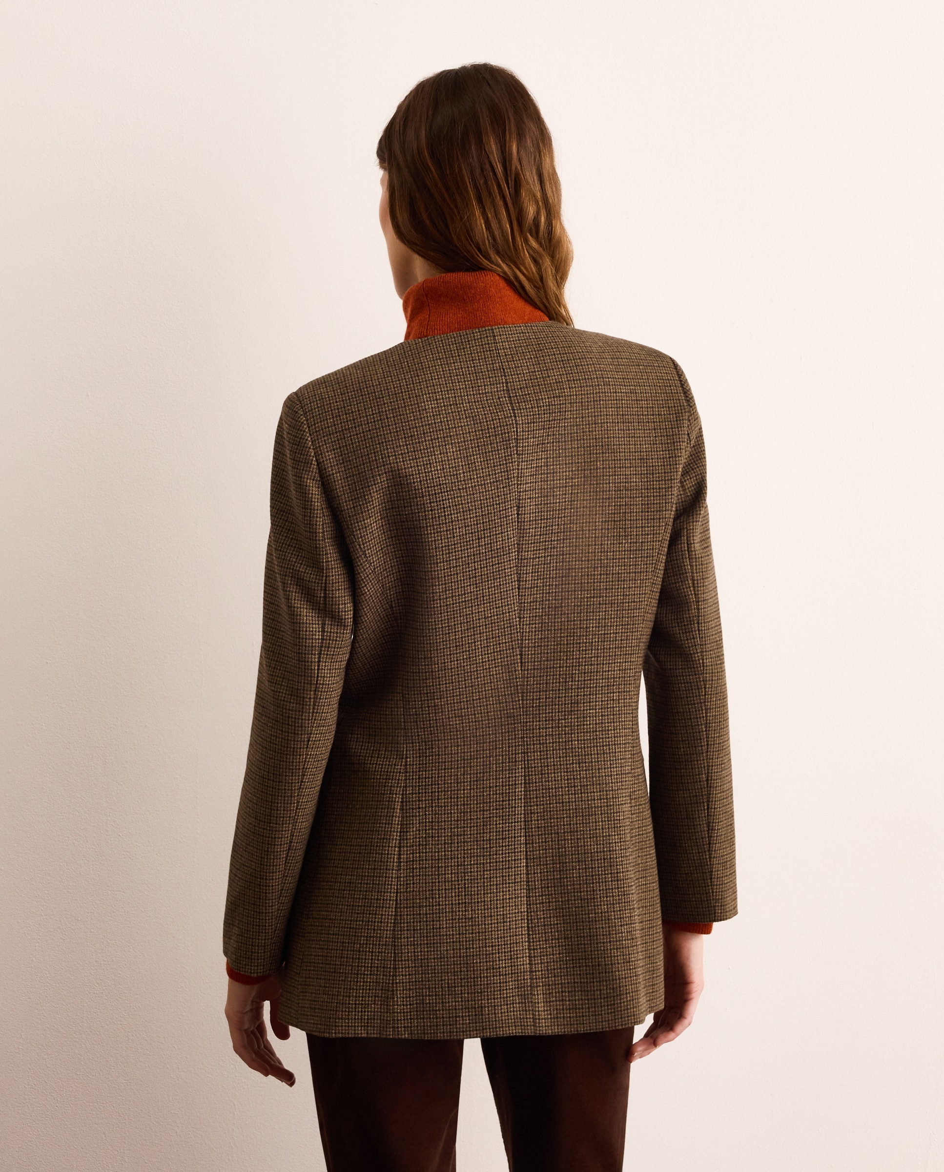 Chaqueta de mujer con cuello caja - Lloyd's - Toffee Toffee-4