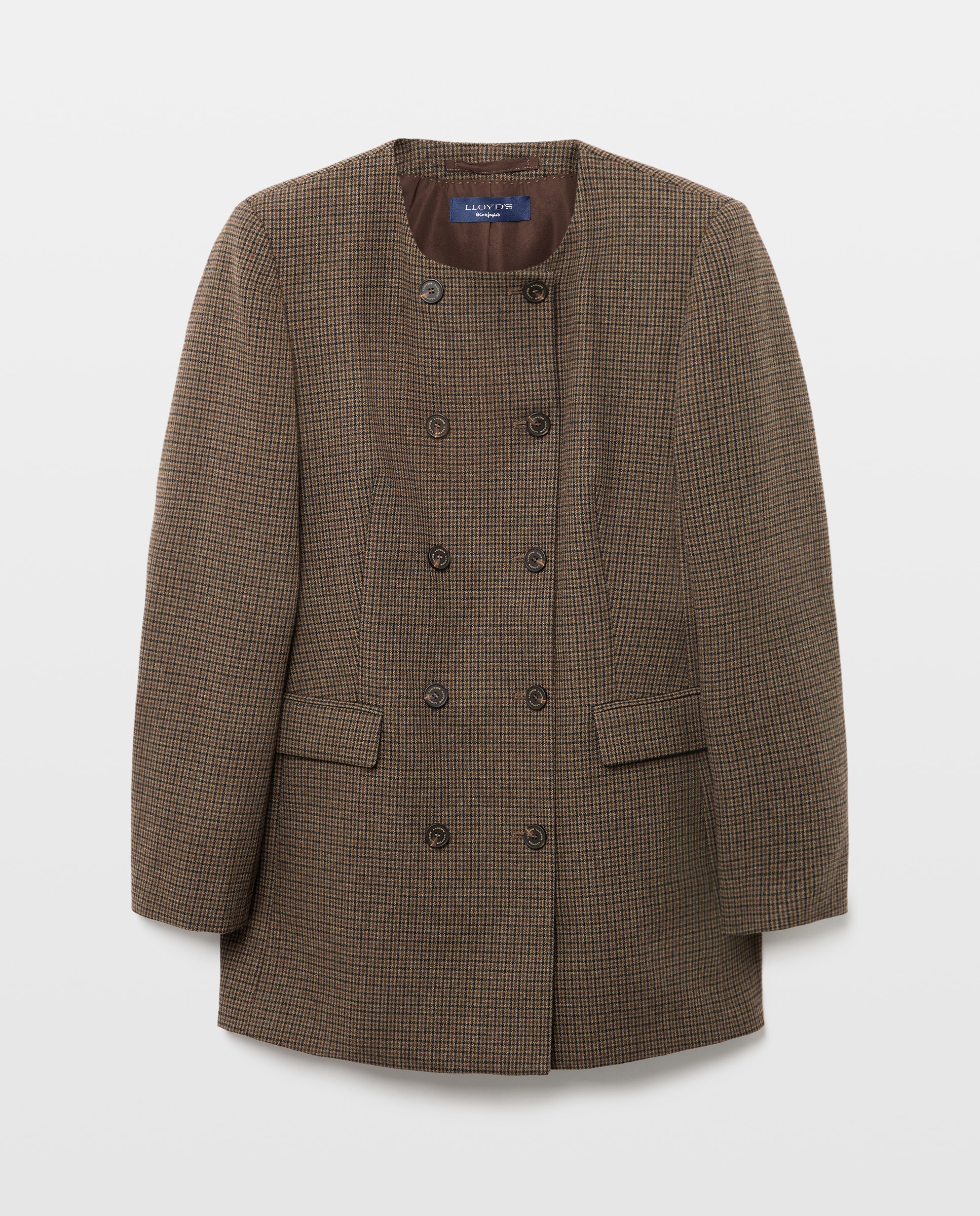 Chaqueta de mujer con cuello caja - Lloyd's - Toffee Toffee-6