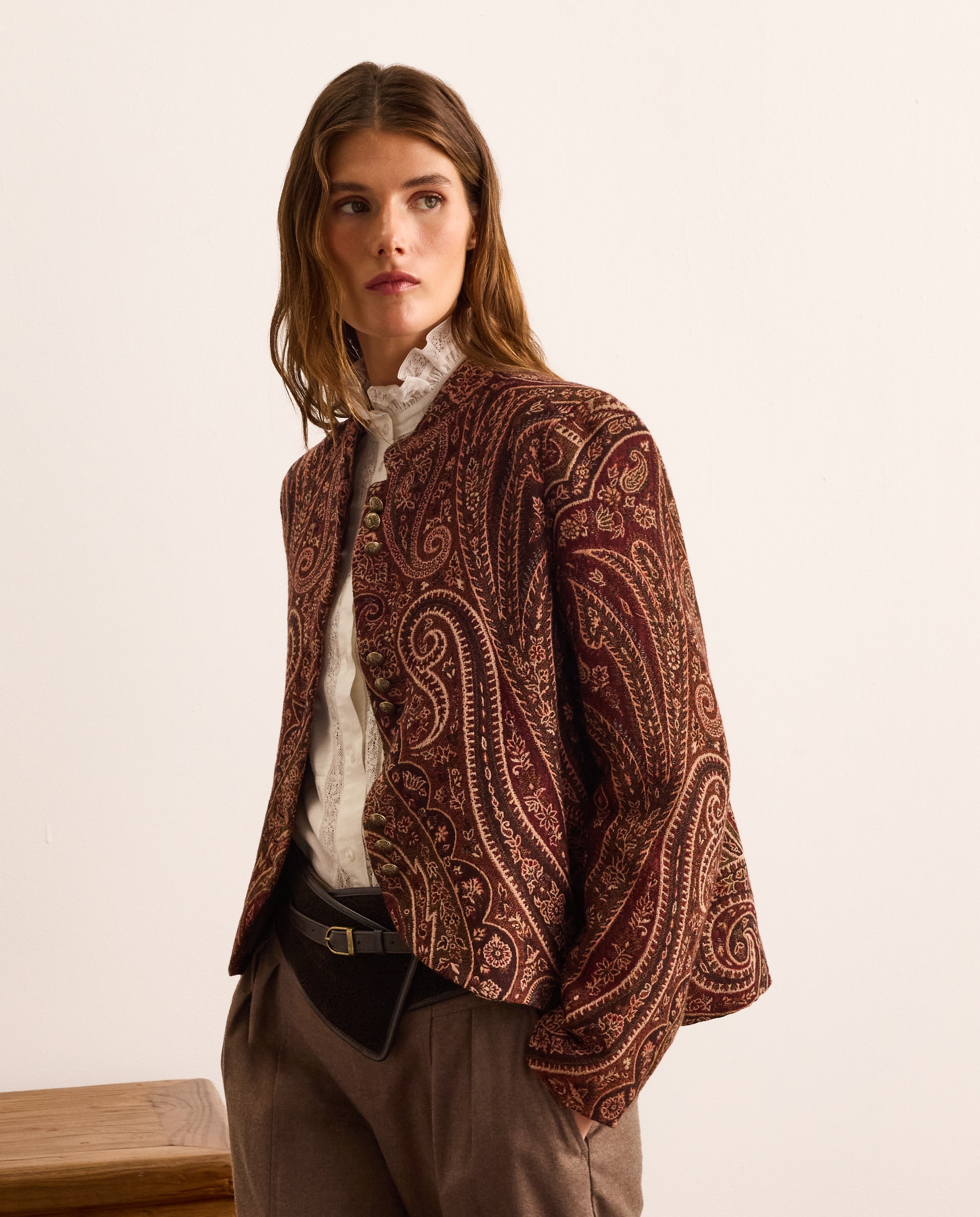 Imagen 3 de Chaqueta de mujer de manga corta jacquard - Lloyd's - 520 Kaki 520 Kaki