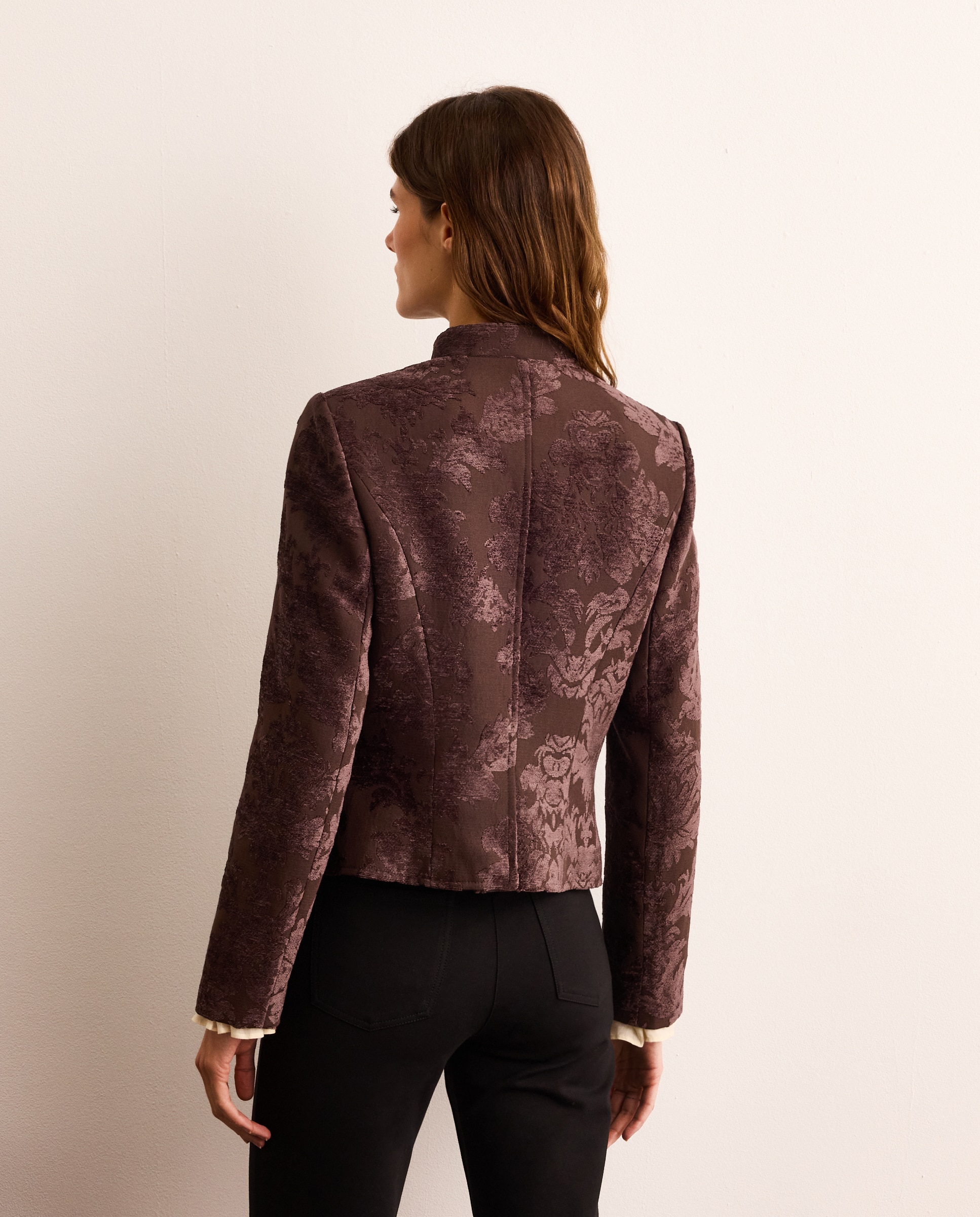 Chaqueta de mujer alamares pasamanería - Lloyd's - Marrón Marrón-4