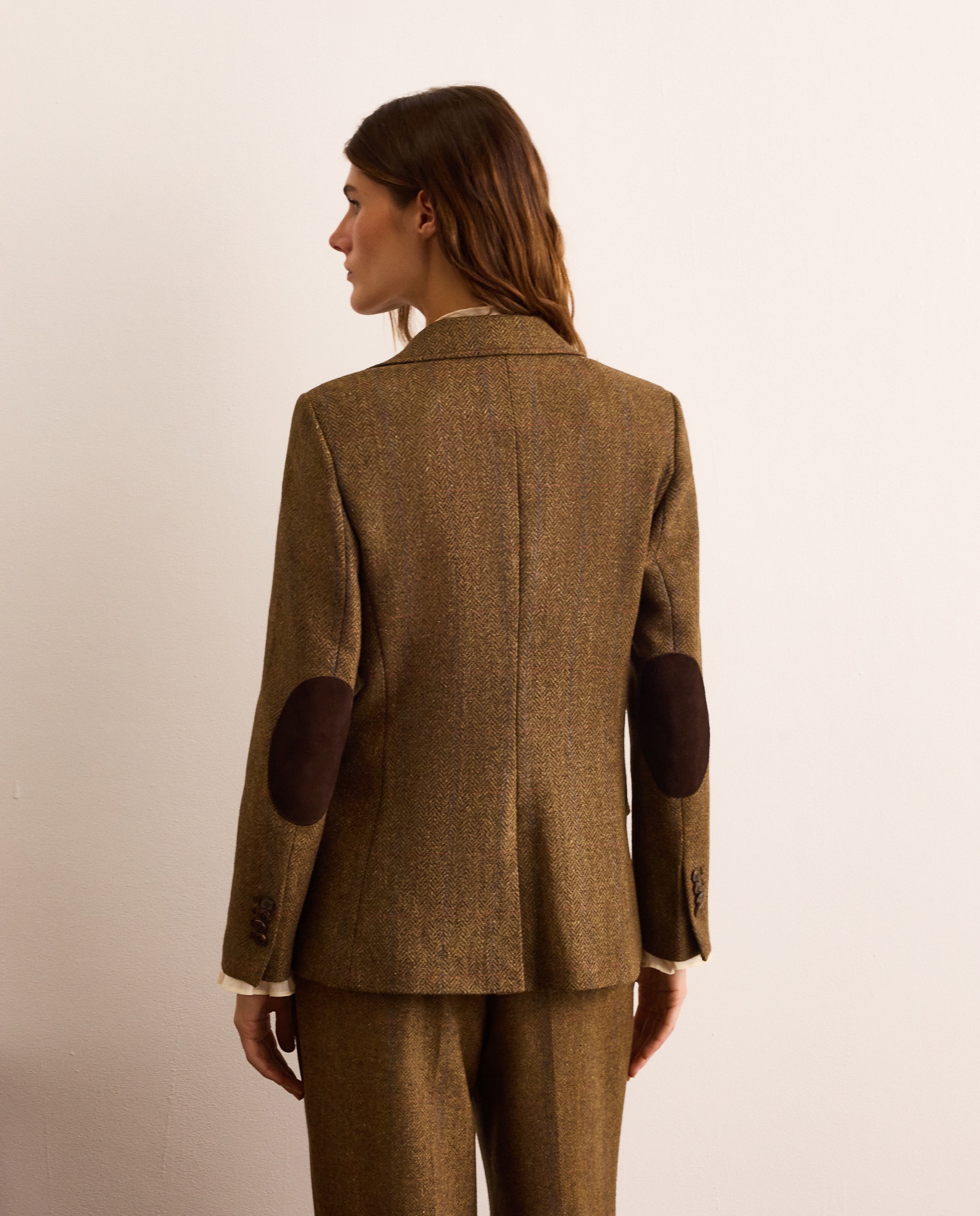 Blazer lana de mujer cuadros - Lloyd's - Tostado Tostado-3