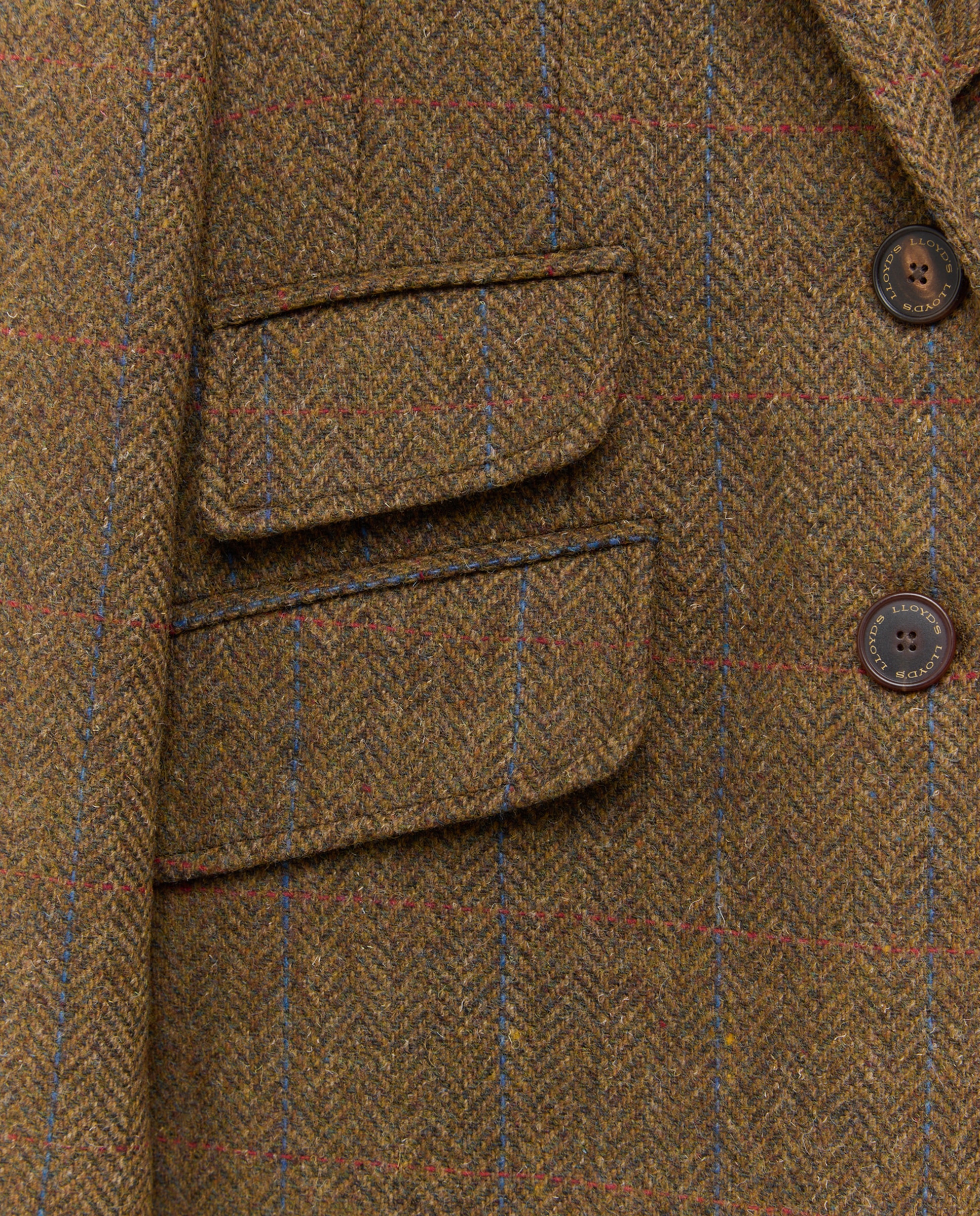 Blazer de Lã aos Quadrados Torrado-2