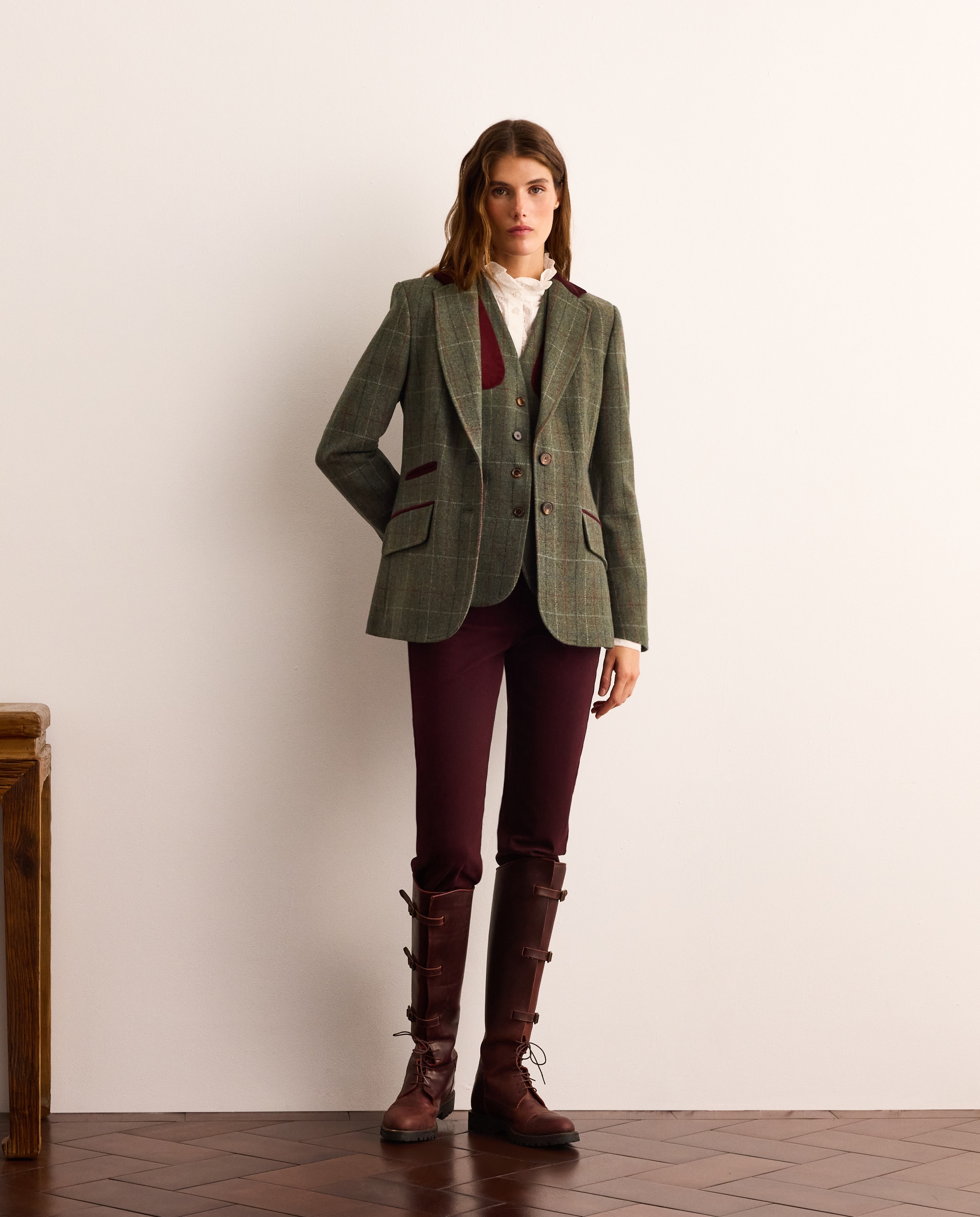 Blazer lana de mujer con coderas - Lloyd's - Verde Verde-2