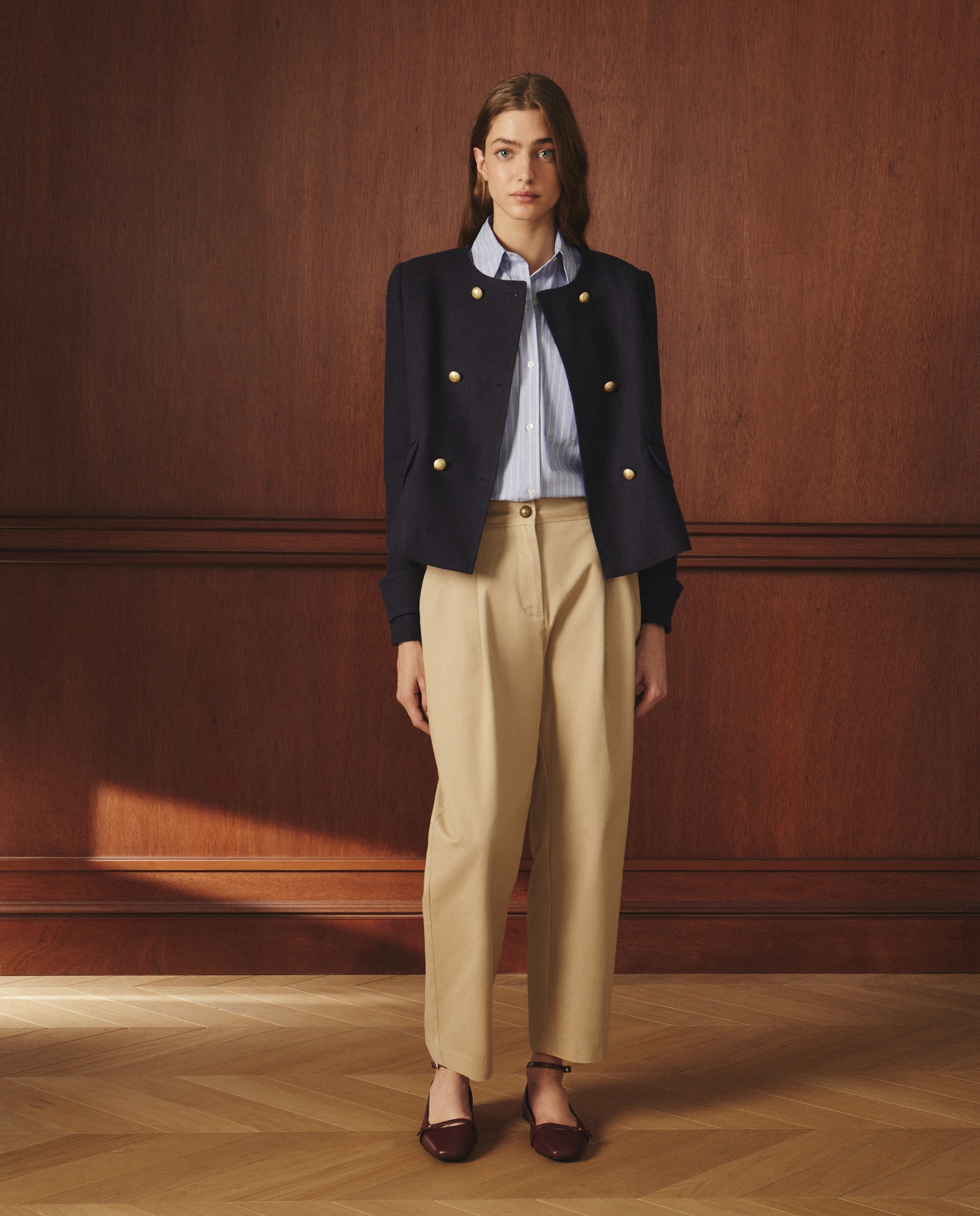 Casaco Curto Liso Azul-marinho-2