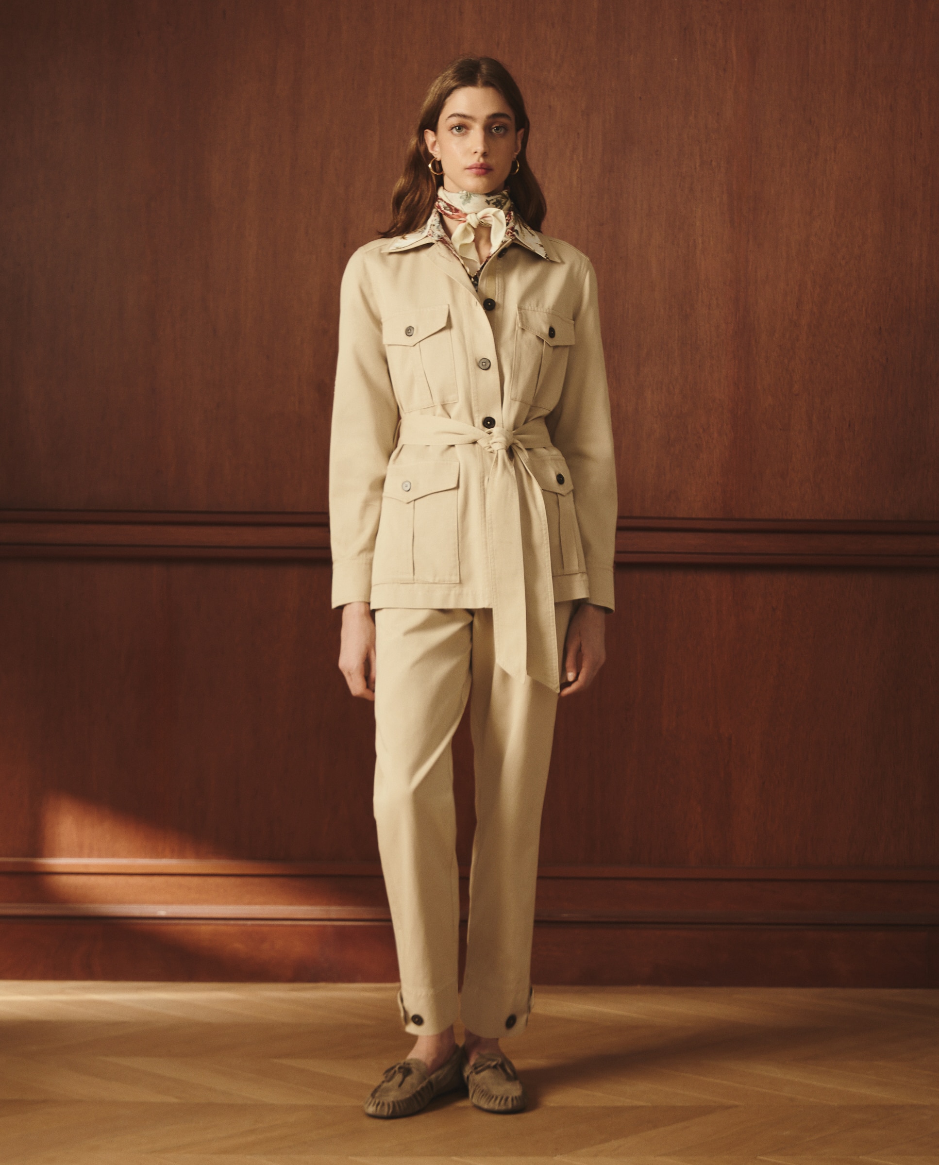 Sahariana de mujer en tencel - Lloyd's - 520 Kaki Beige-2