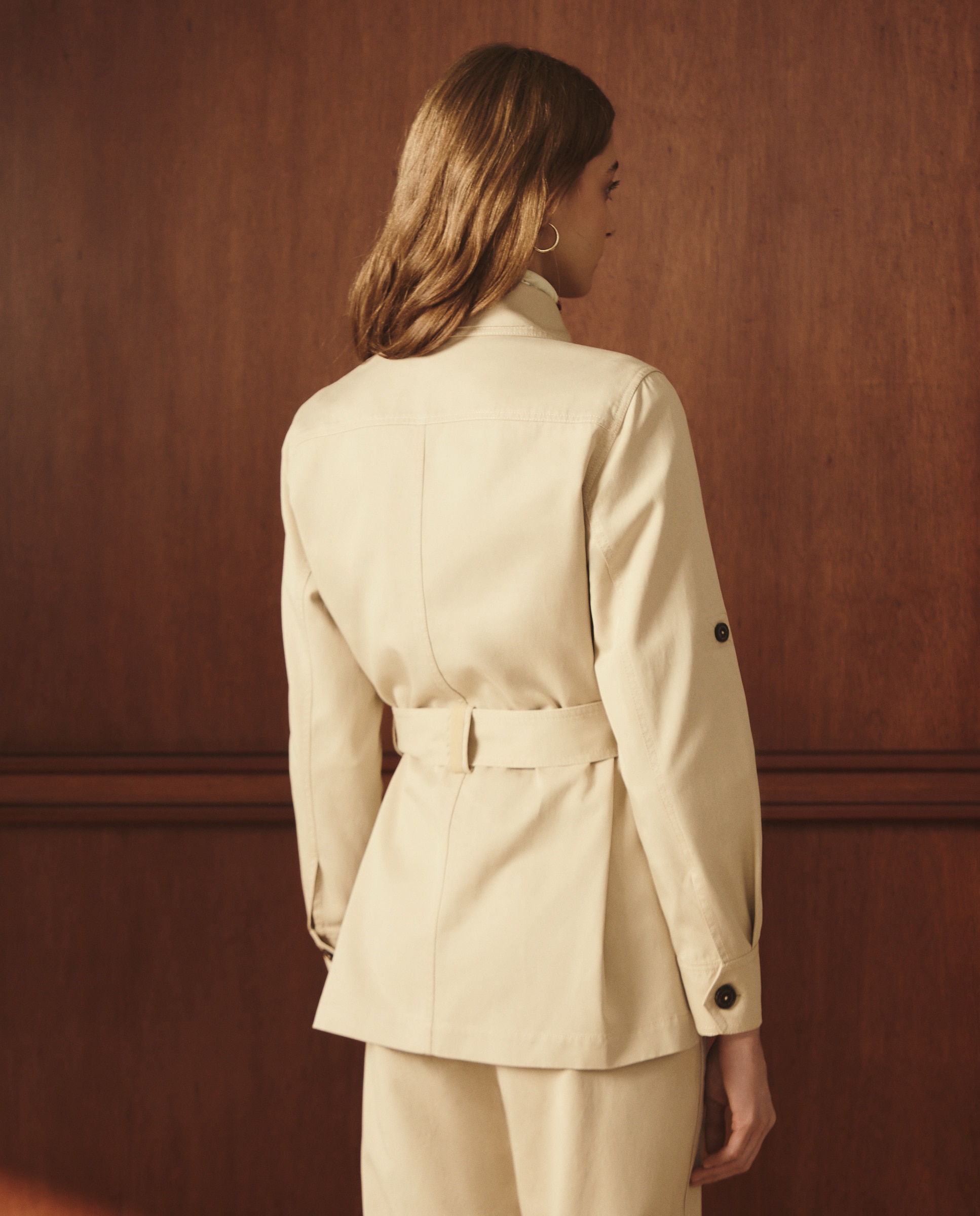 Sahariana de mujer en tencel - Lloyd's - 520 Kaki Beige-4
