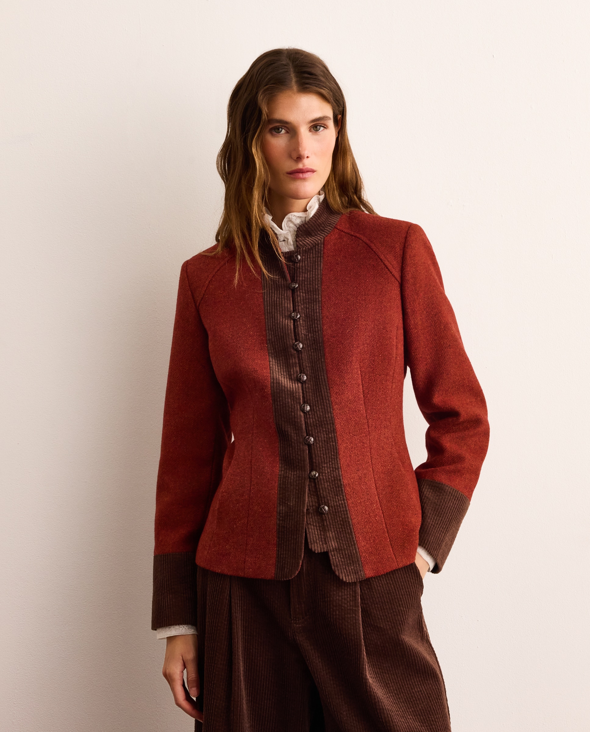 Chaqueta corta de mujer en color liso - Lloyd's - 770 Terracota 770 Terracota-2