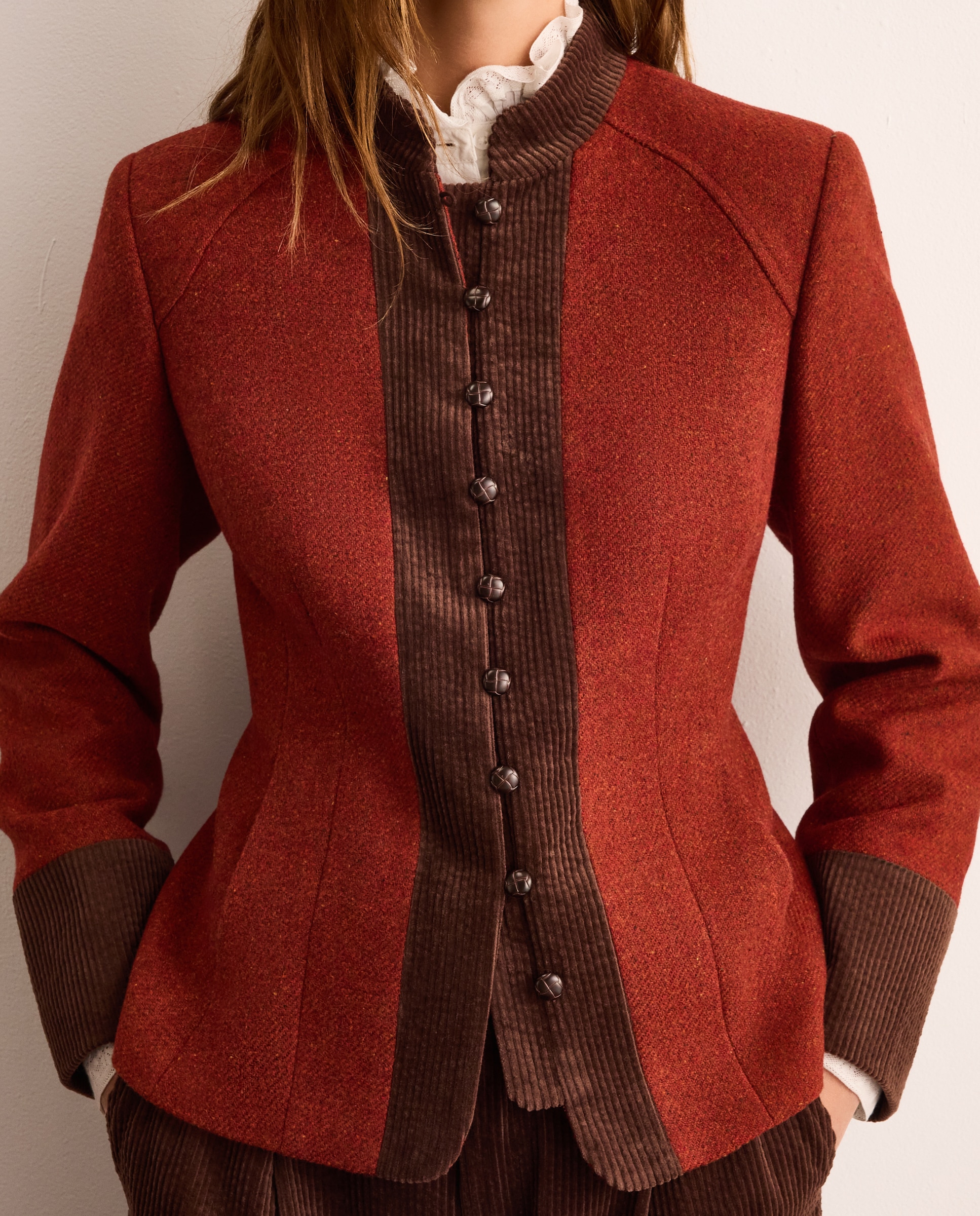 Chaqueta corta de mujer en color liso - Lloyd's - 770 Terracota 770 Terracota-3