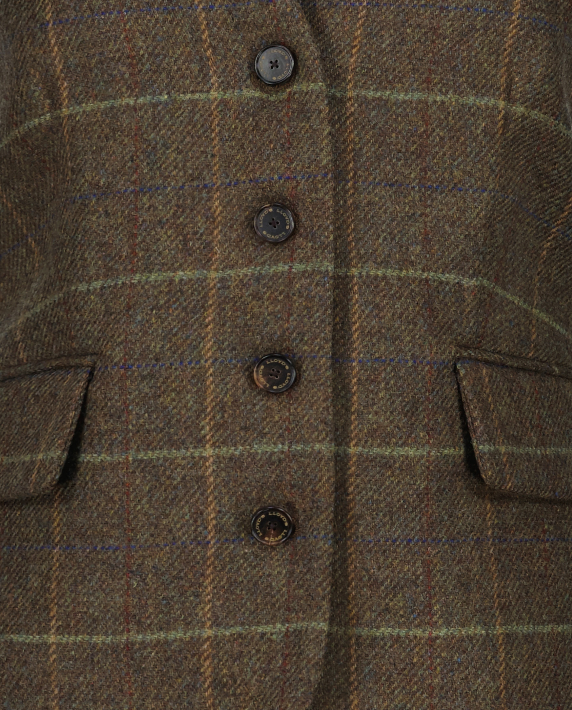 Colete Clássico aos Quadrados 520 Caqui-5