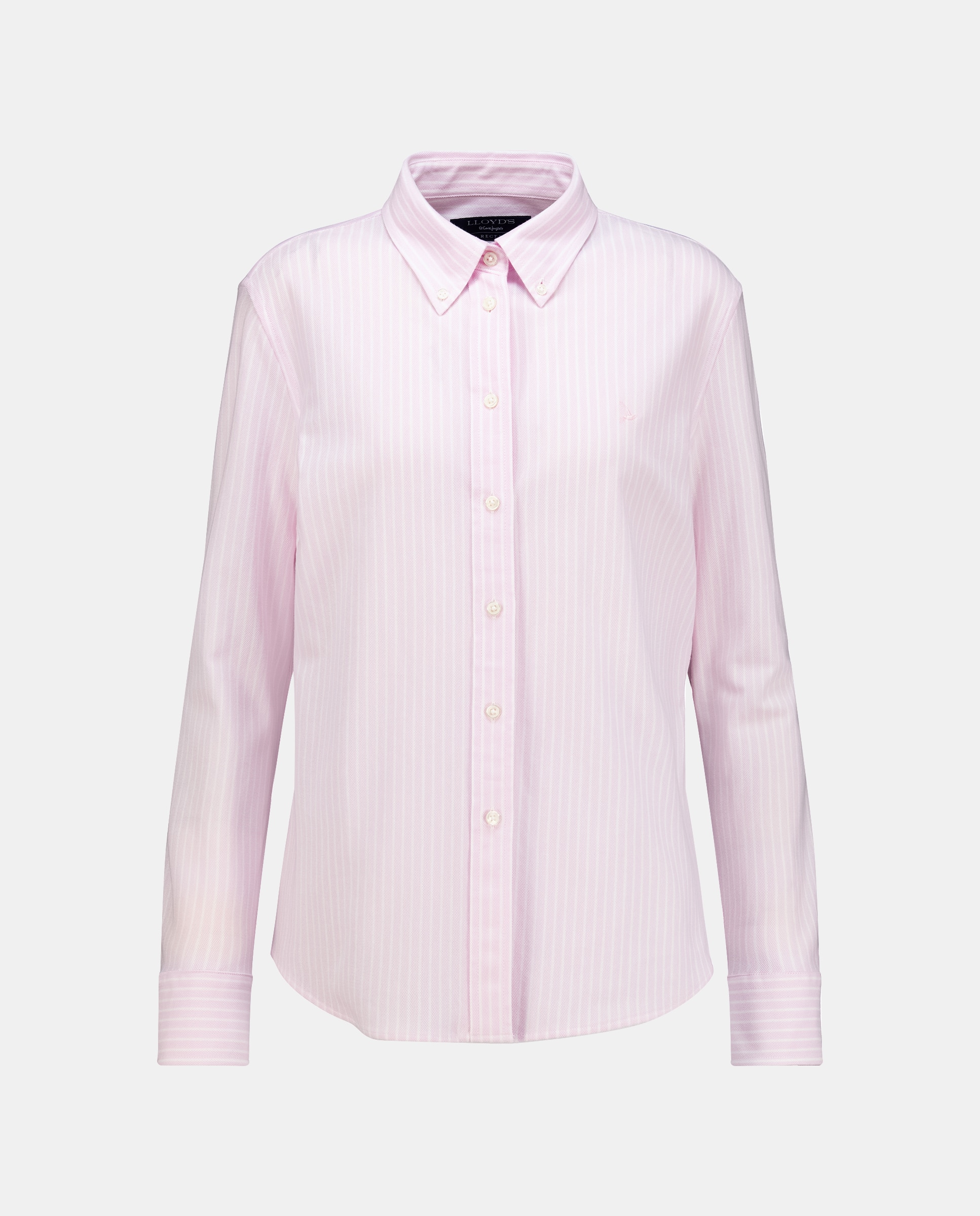 Camisa de Algodão com Manga Comprida Rosa-4