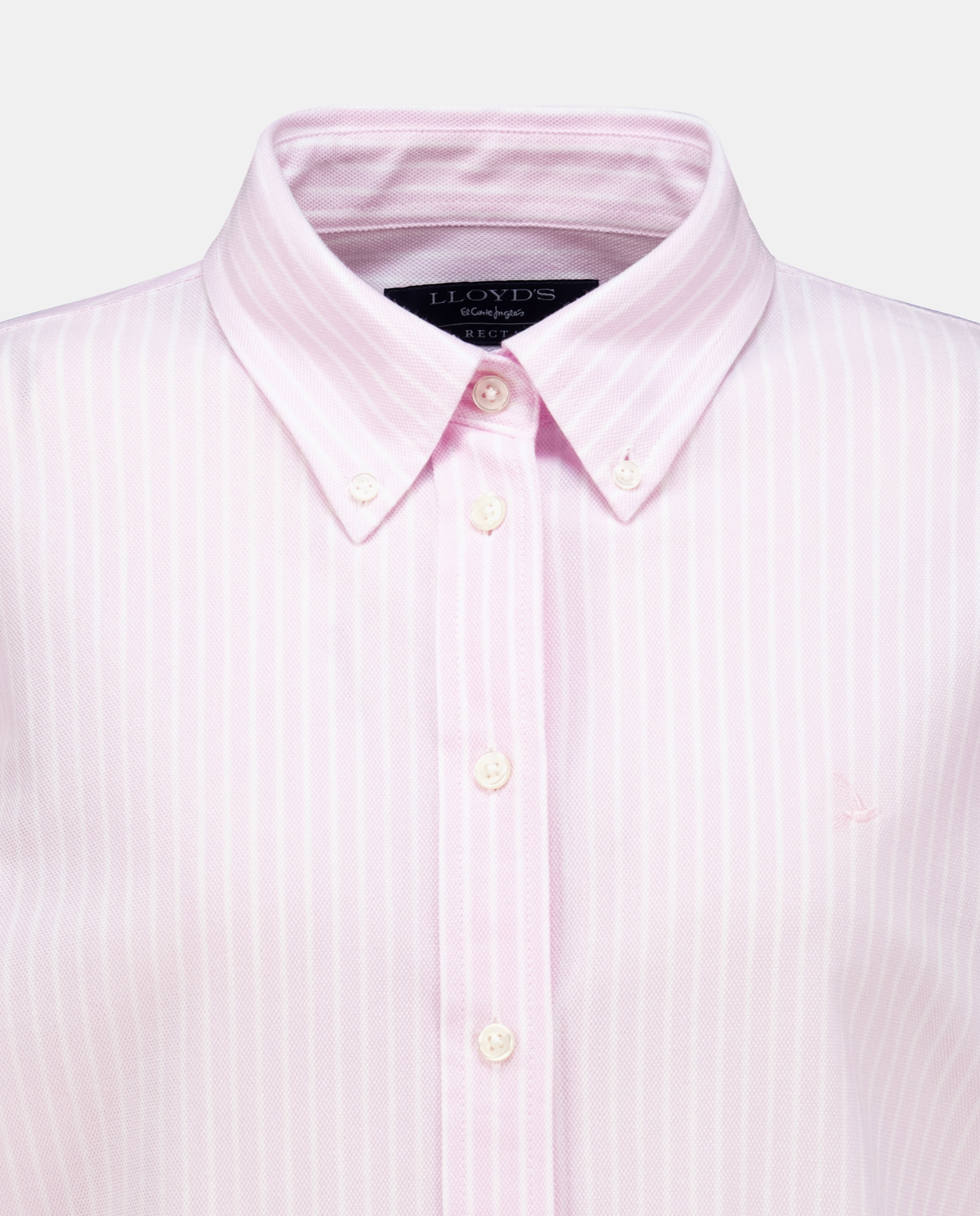Camisa de Algodão com Manga Comprida Rosa-5