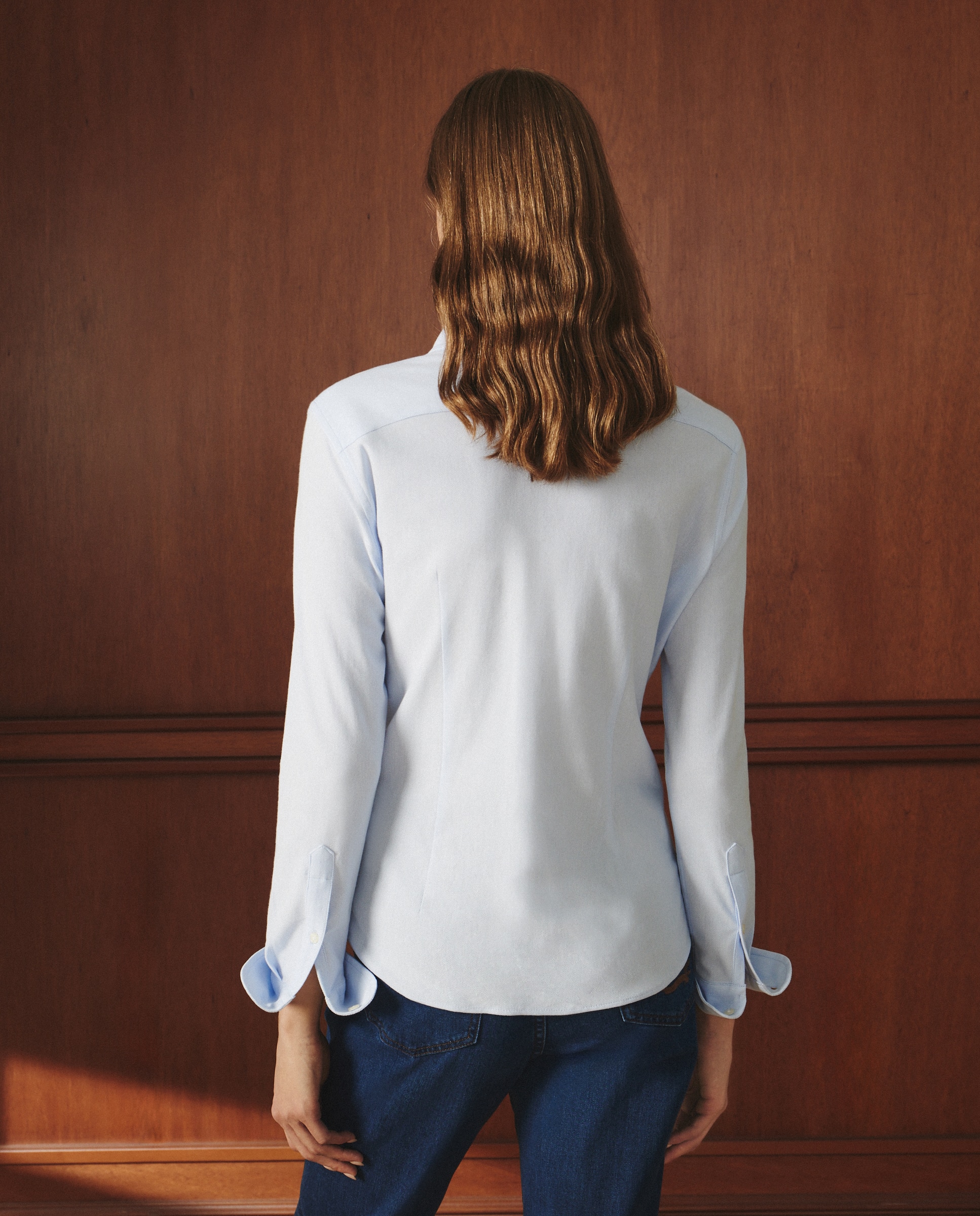 Camisa lisa de manga larga de mujer - Lloyd's - 400 Azul 400 Azul-3