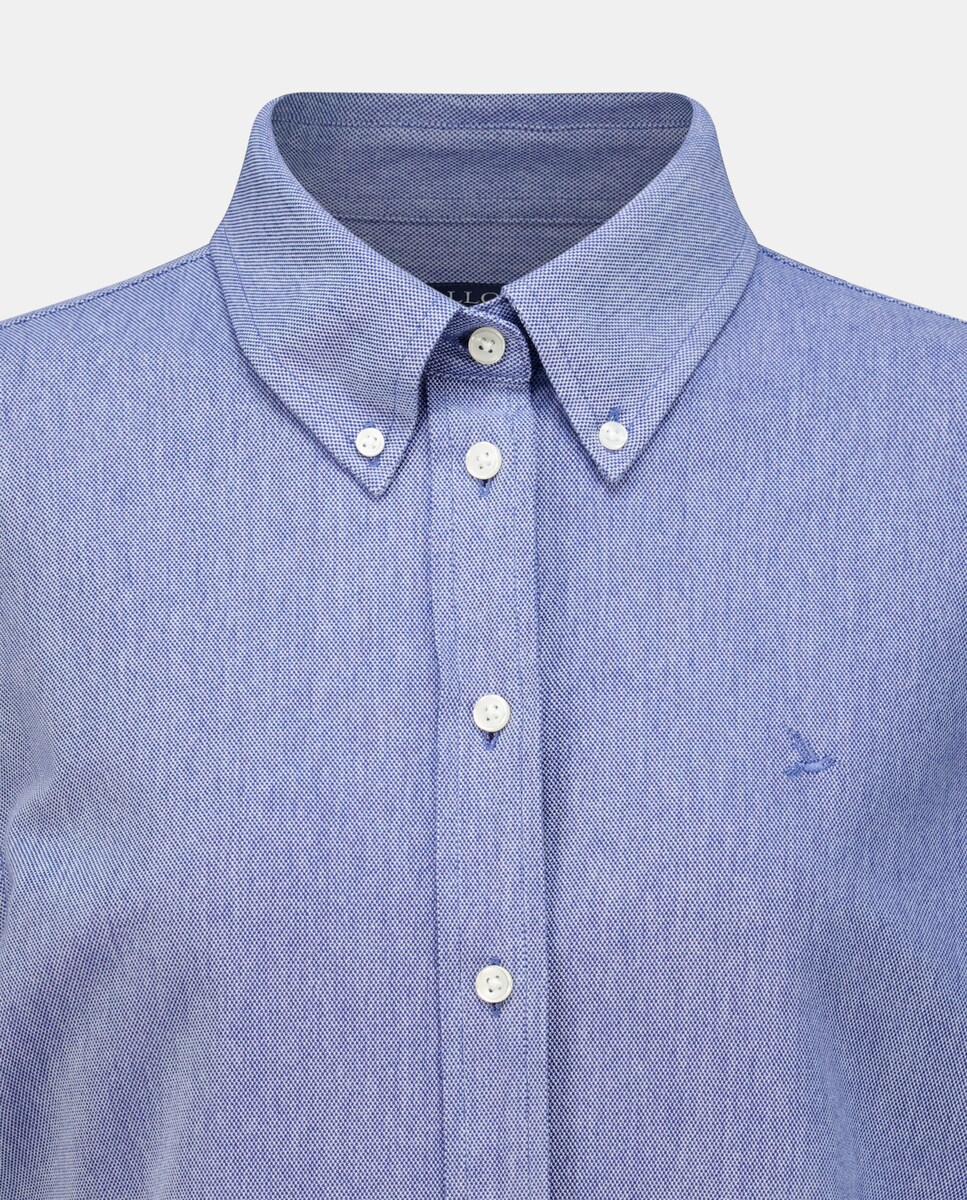 Camisa Lisa com Manga Comprida Azul-marinho-5