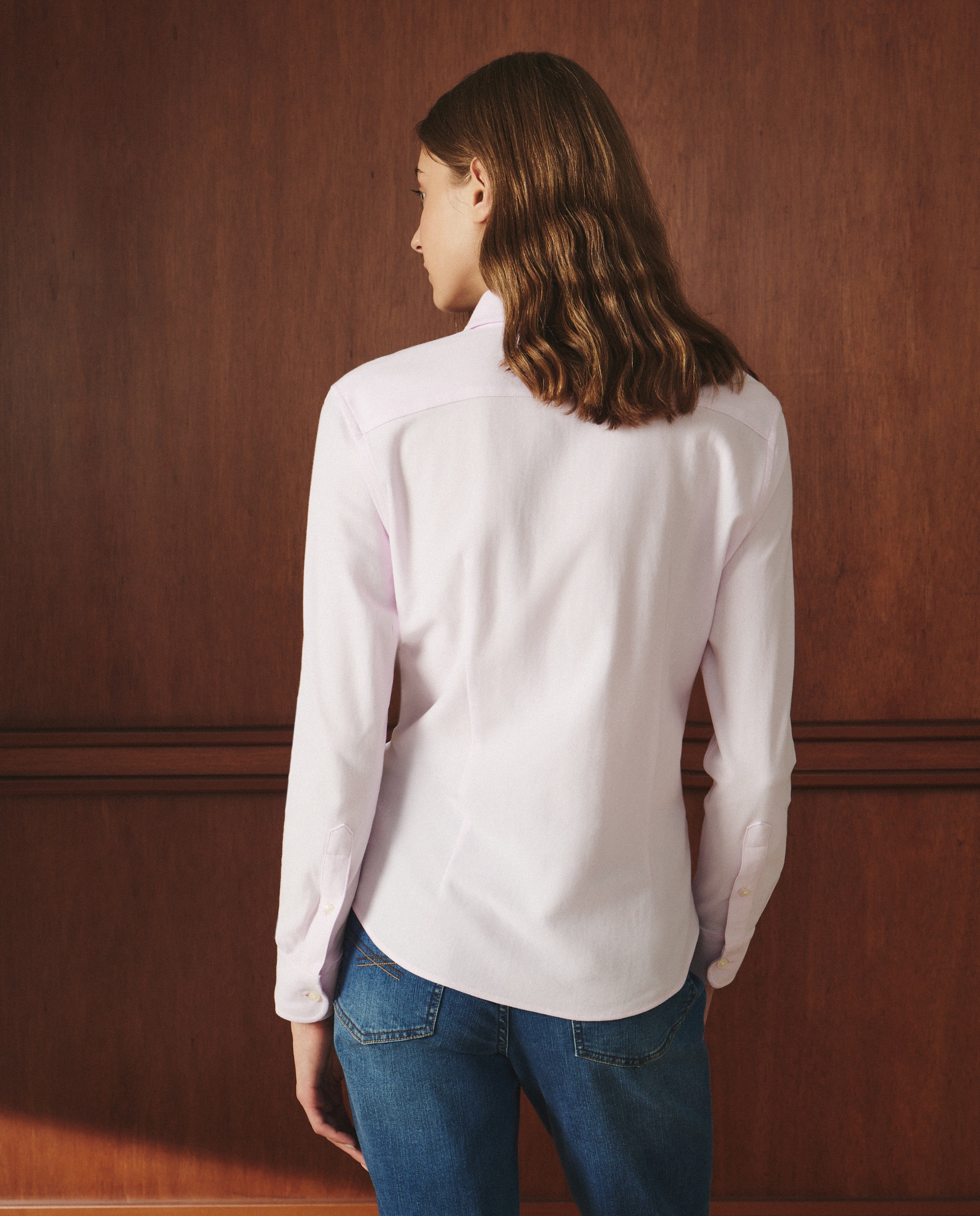 Camisa Lisa com Manga Comprida 200 Rosa-2