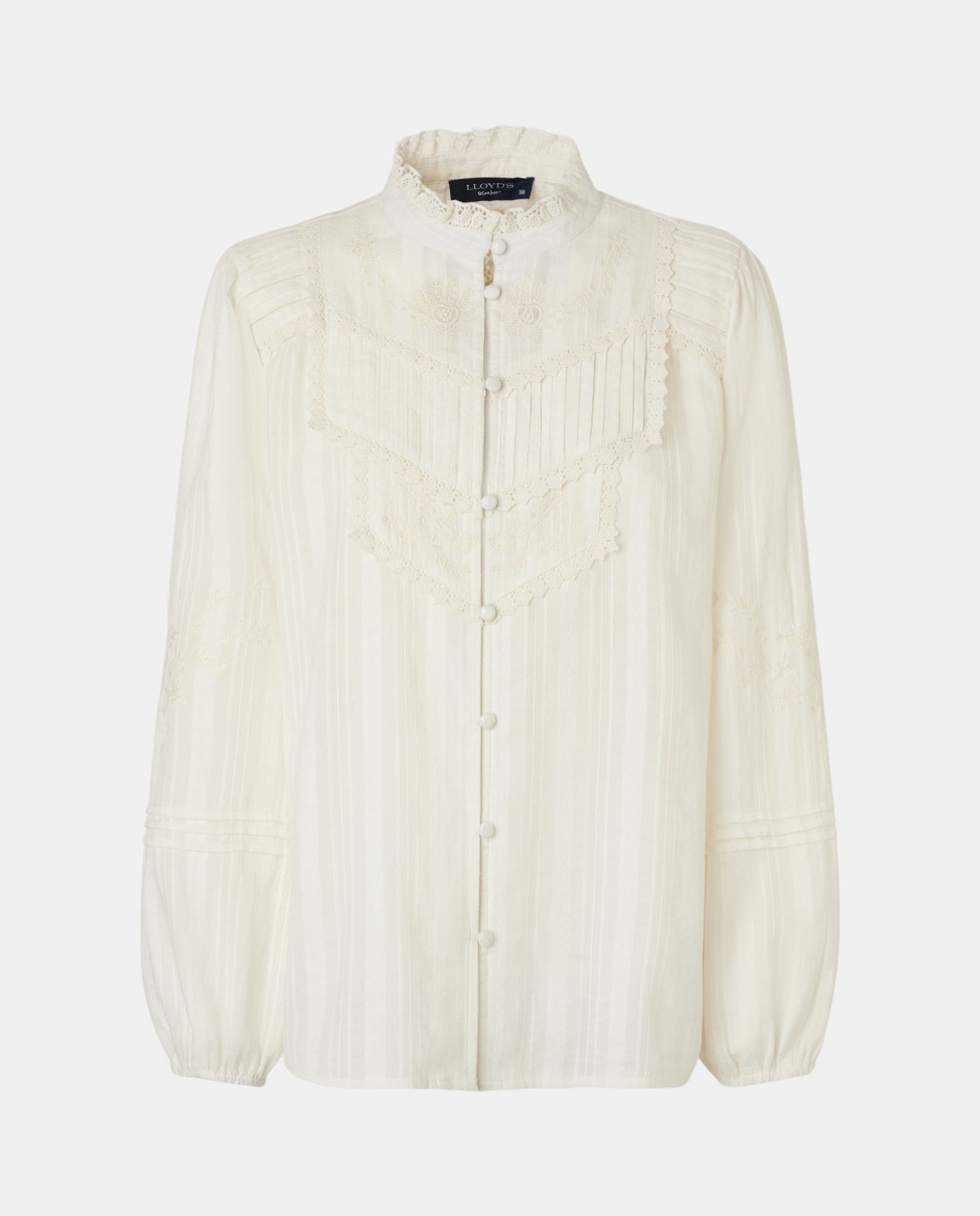 Blusa Romântica com Manga Comprida 120 Cru-5