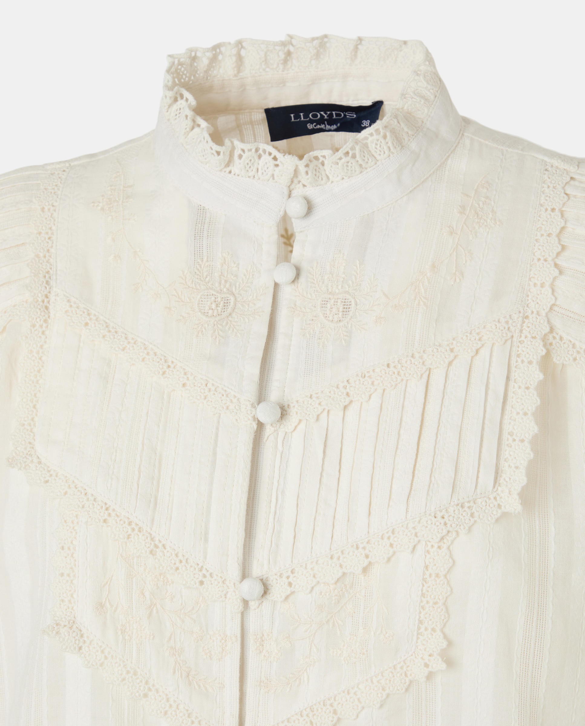 Blusa Romântica com Manga Comprida 120 Cru-6