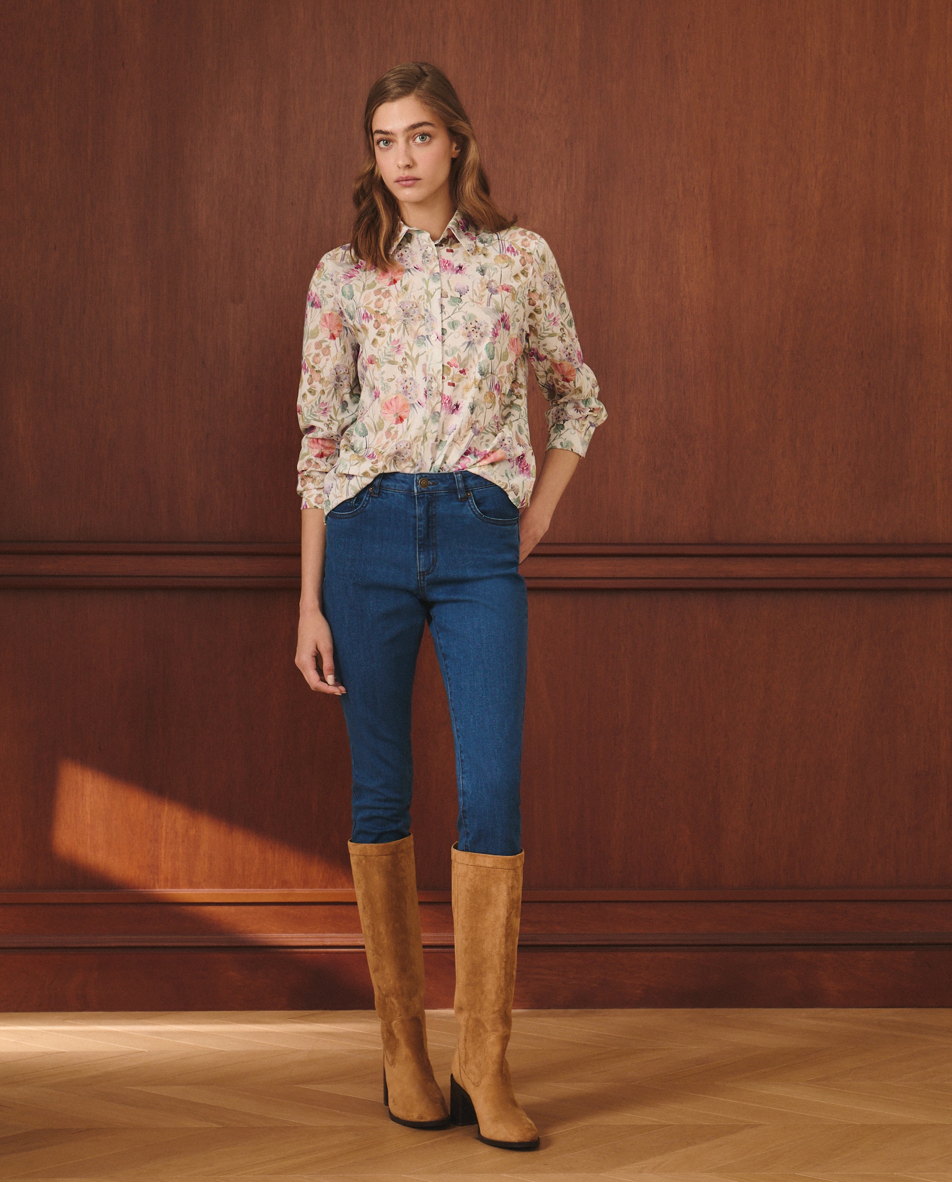 Camisa de Manga Comprida Botânica Rosa-2