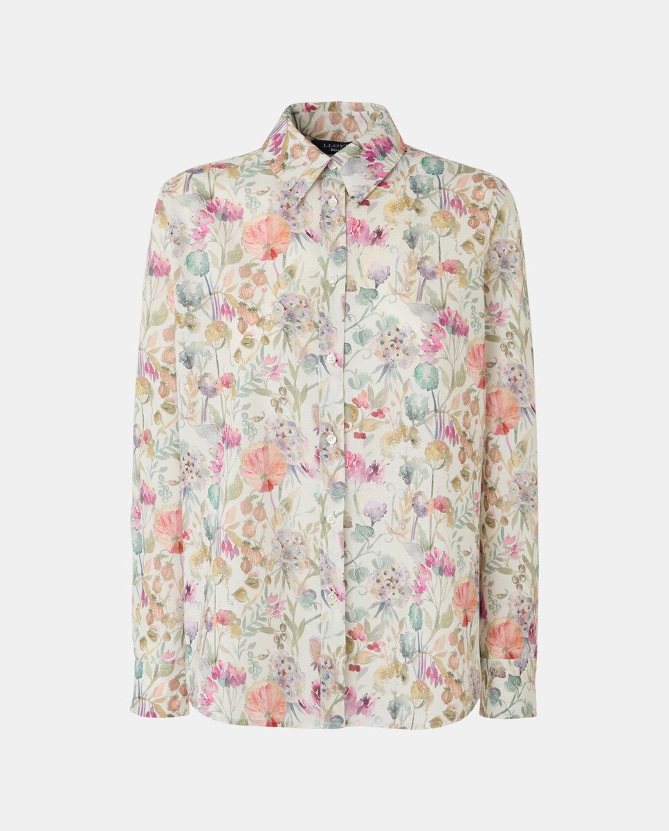 Camisa de Manga Comprida Botânica Rosa-4