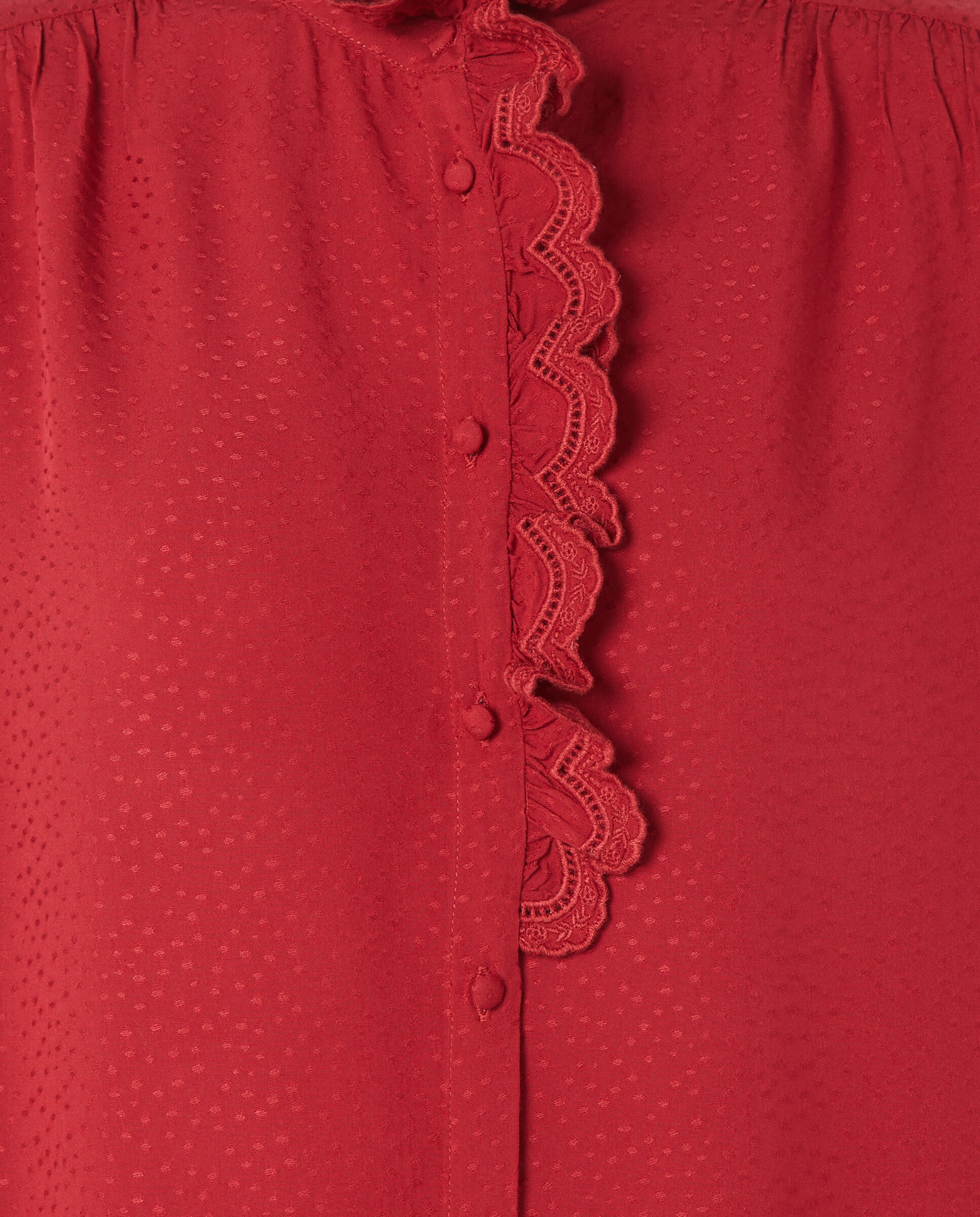 Blusa Lisa de Manga Comprida 600 Vermelho-5