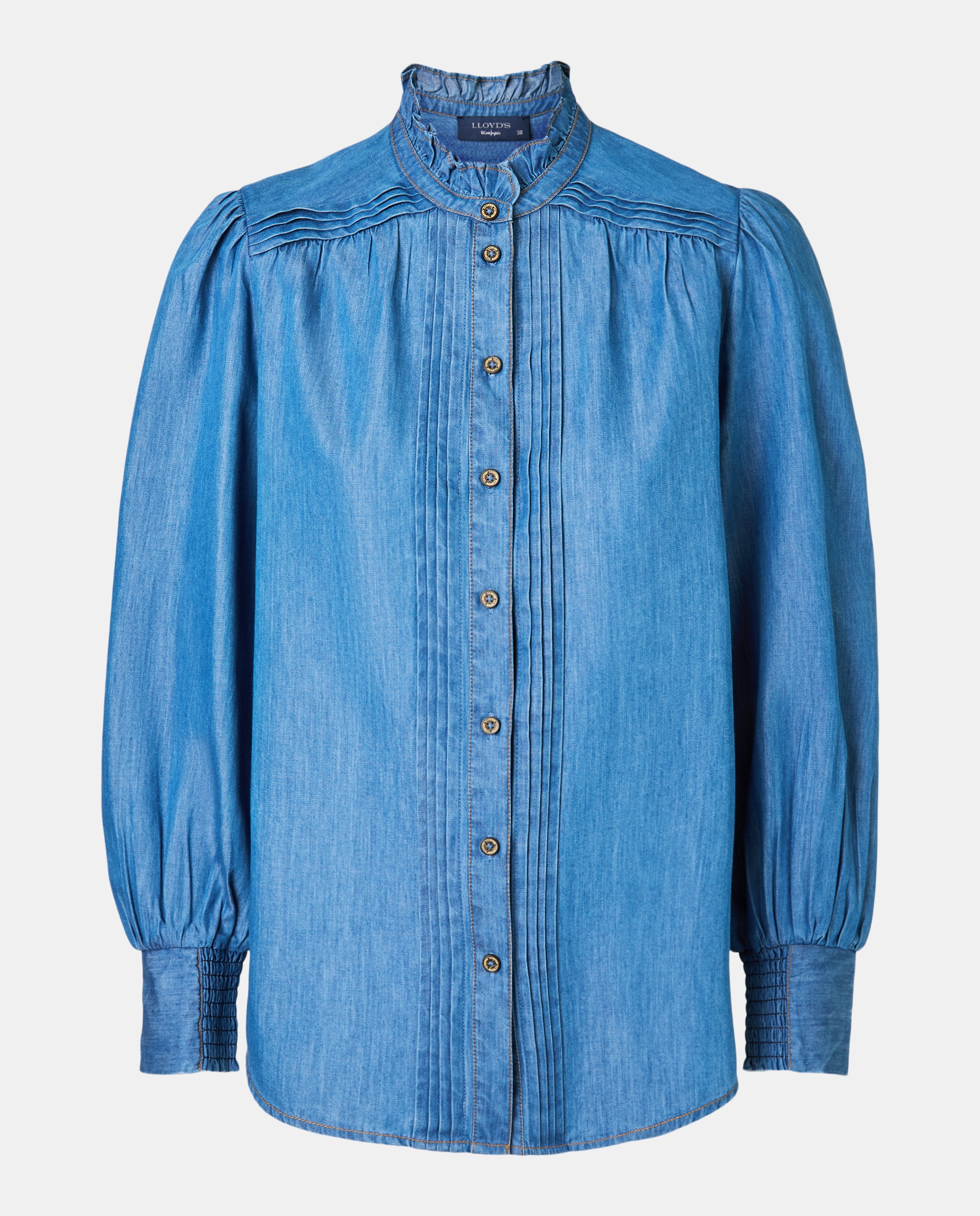 Blusa de Manga Comprida Coleção Ganga Azul pálido-5