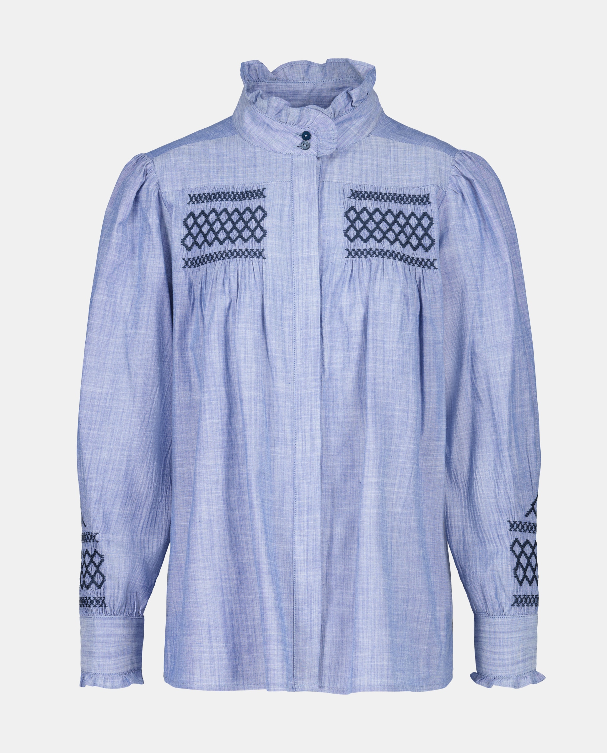 Blusa com Favos de Mel 400 Azul-5