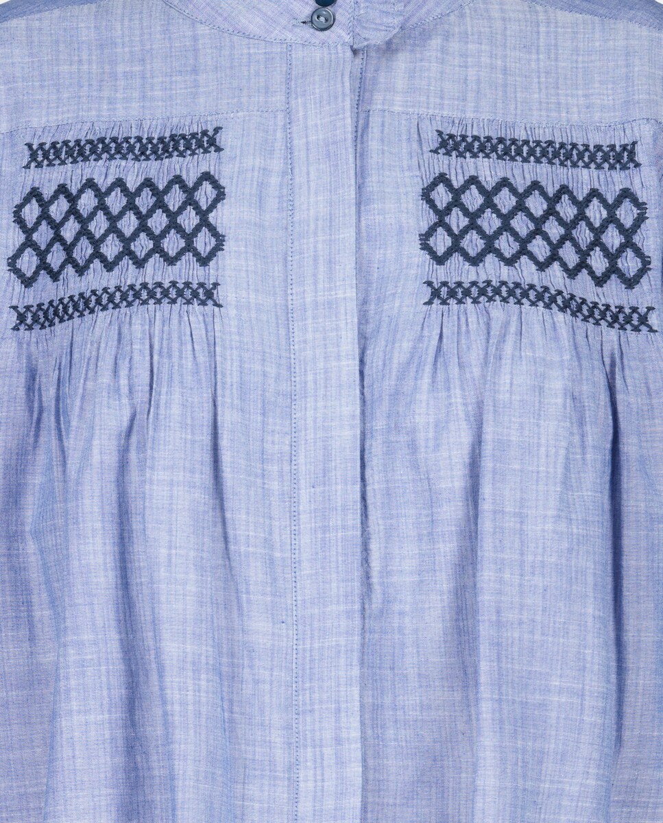 Blusa com Favos de Mel 400 Azul-6