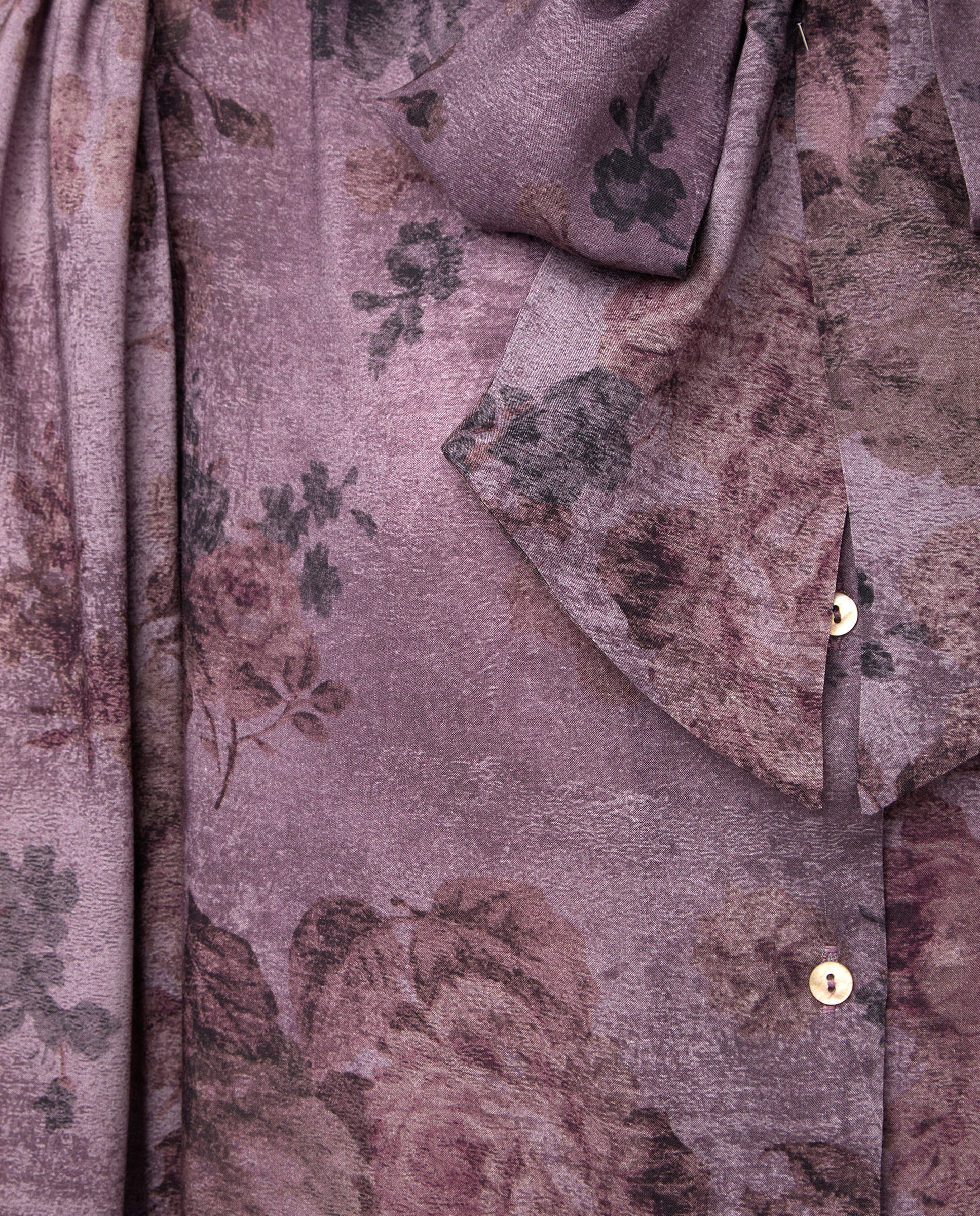 Blusa com Estampado Floral de Cretona Roxo-6