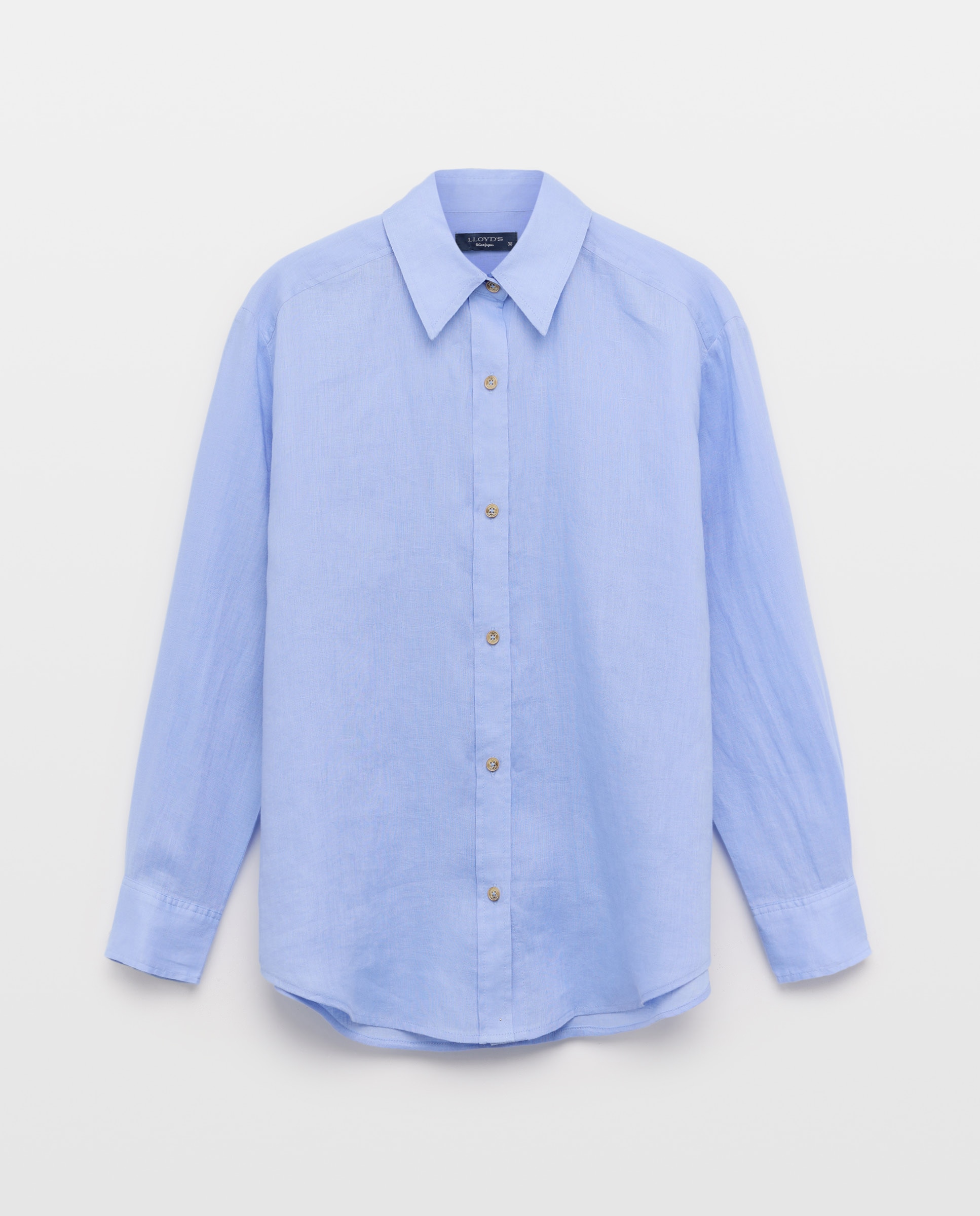 Camisa de Linho com Manga Comprida 440 Azulão-4