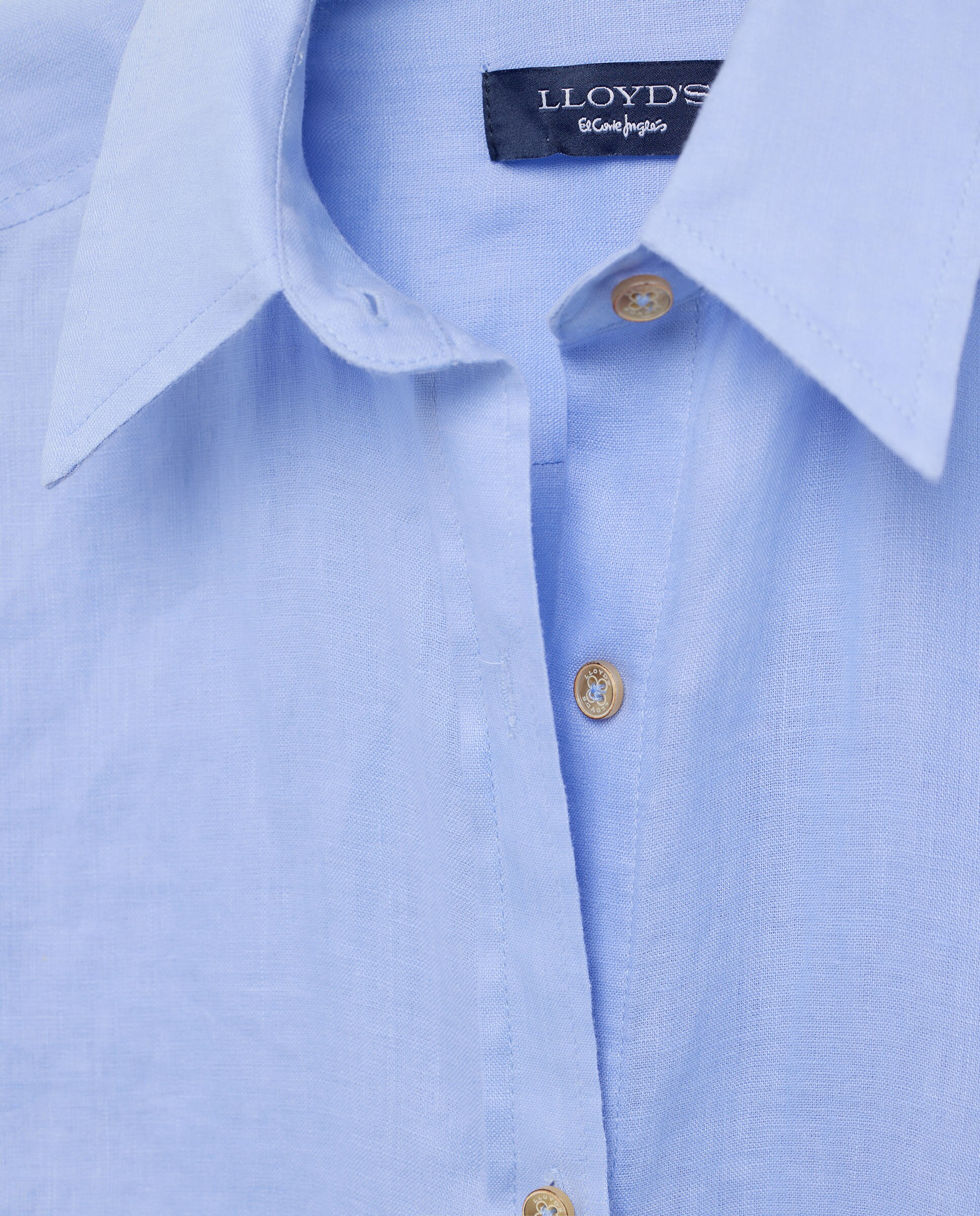 Camisa de Linho com Manga Comprida 440 Azulão-5