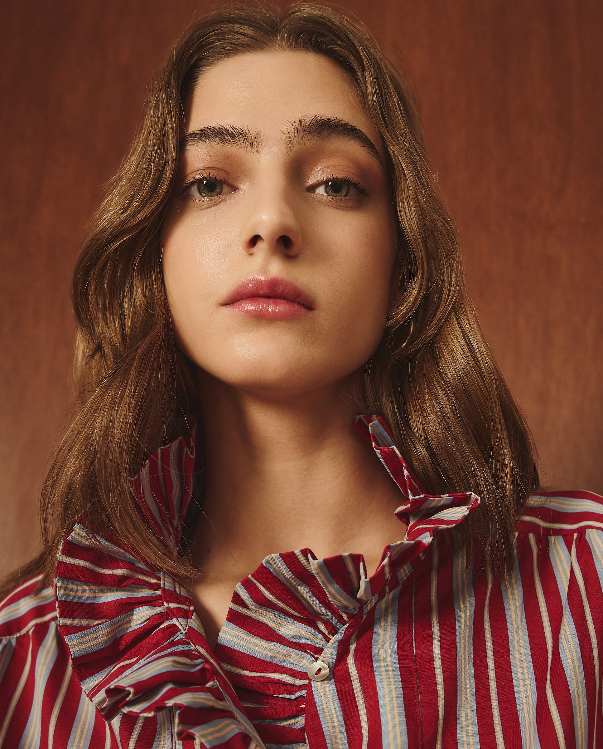 Imagen 2 de Blusa de mujer volante rayas rojas - Lloyd's - Rojo Rojo