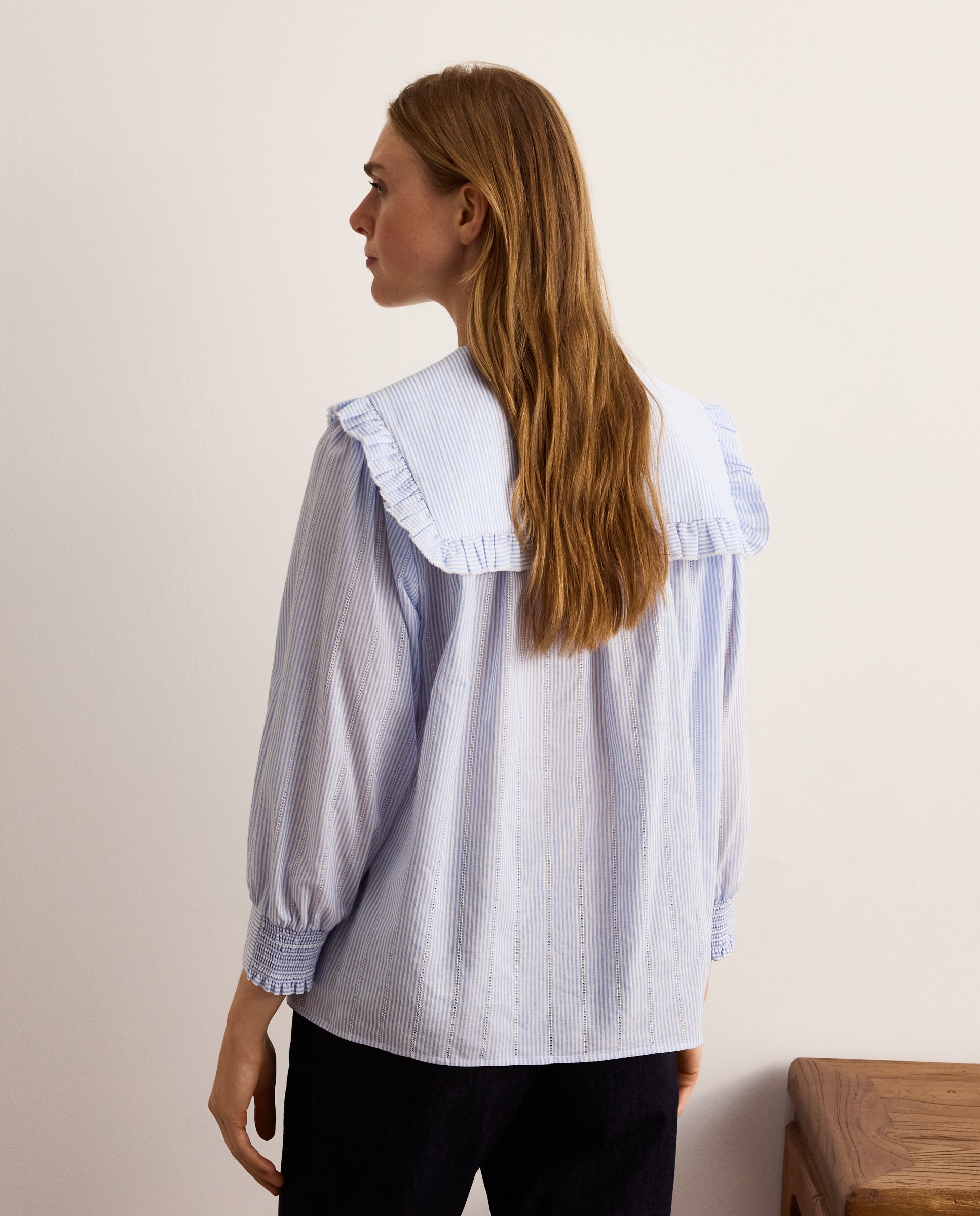 Blusa de mujer de manga larga de rayas - Lloyd's - Azul Azul-3