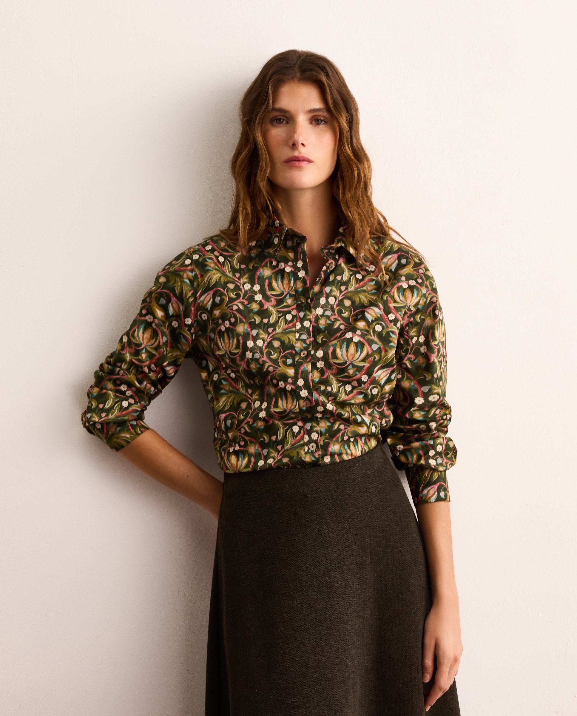 Camisa de mujer Liberty manga larga - Lloyd's - Verde Verde-1