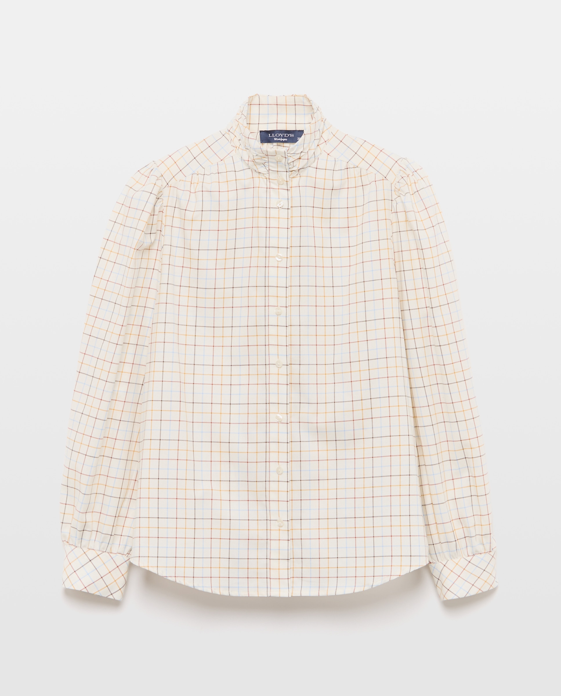 Imagem 0 de Blusa aos Quadrados com Manga Comprida