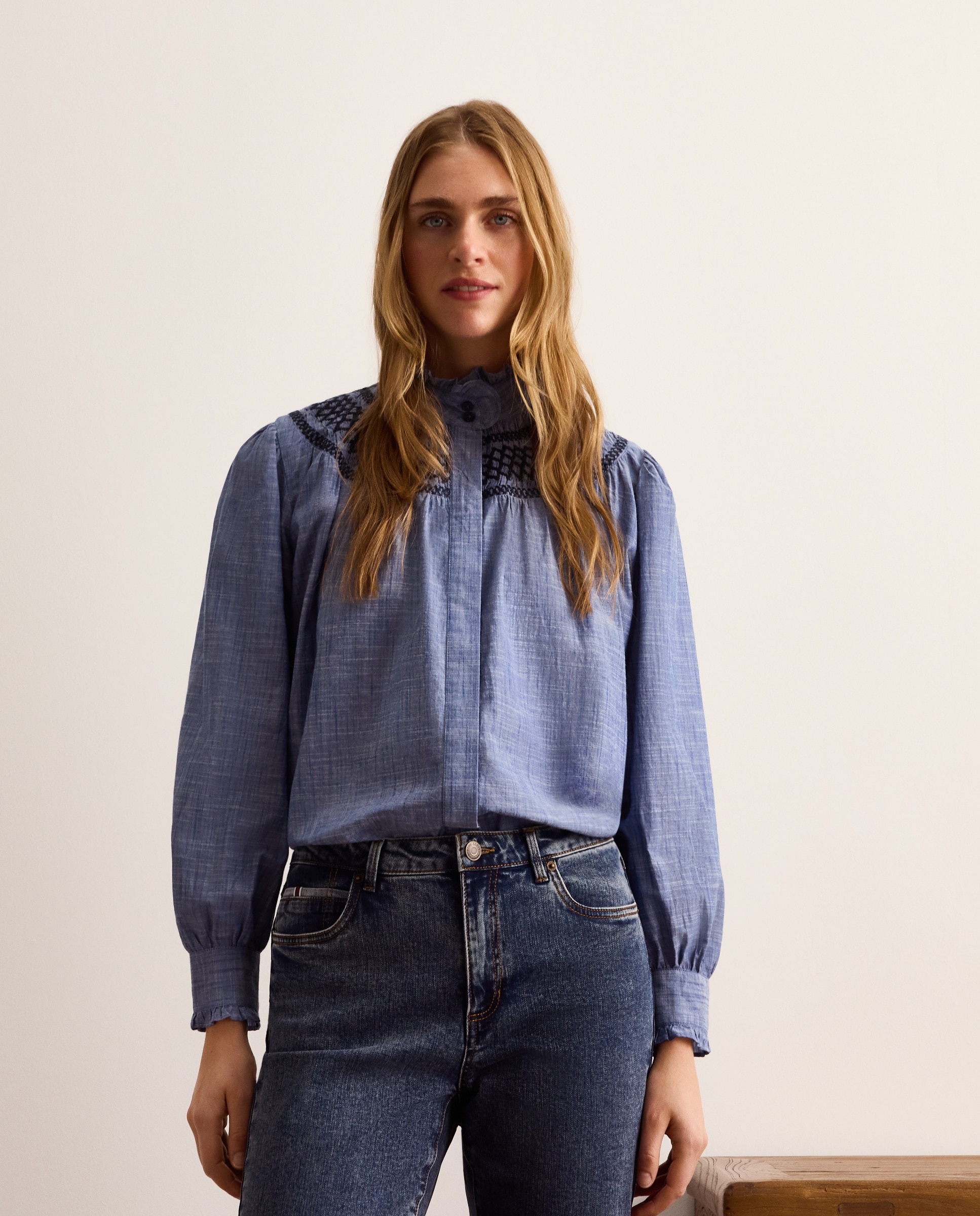 Blusa de manga larga lisa de mujer - Lloyd's - 400 Azul 400 Azul-2