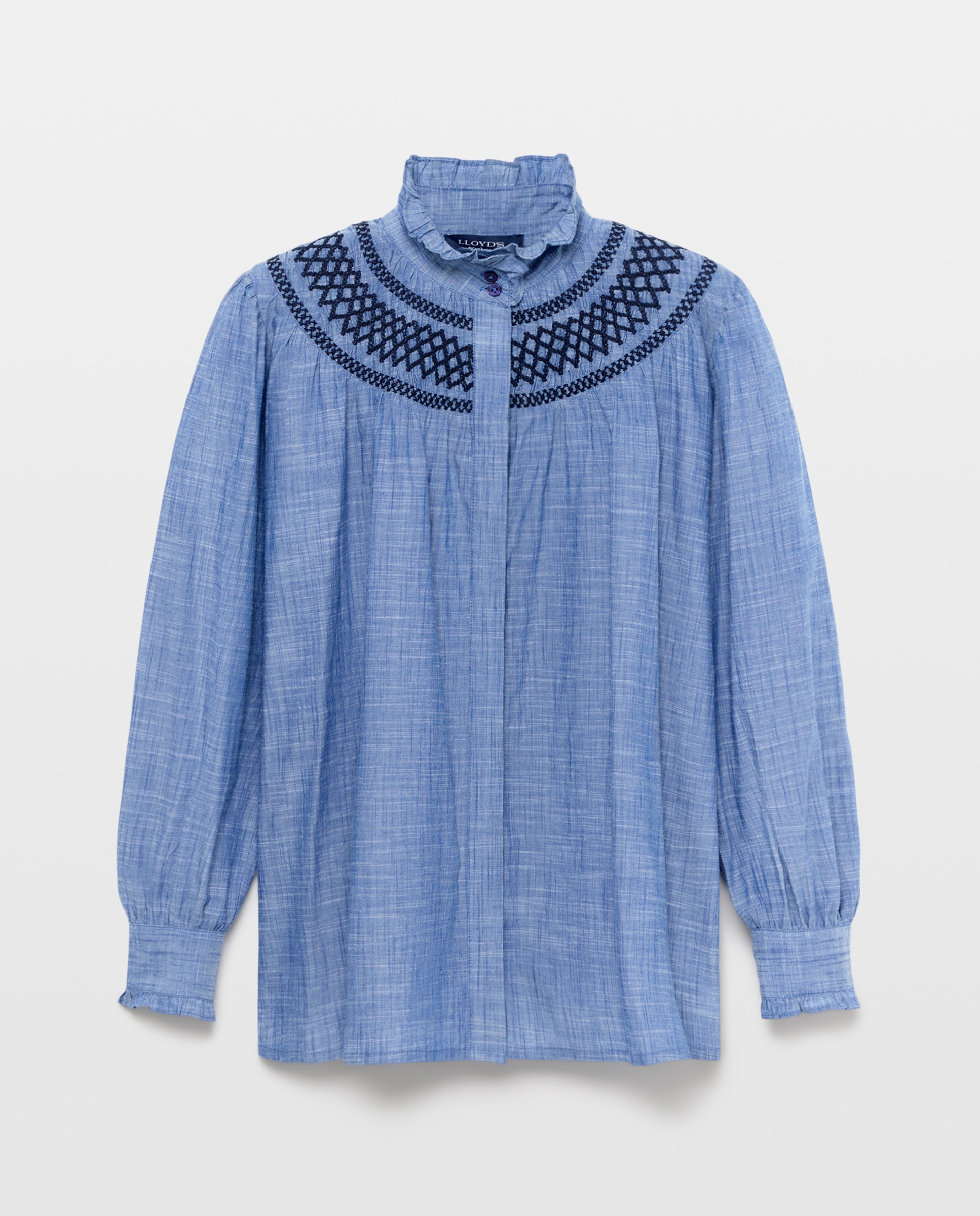 Blusa de manga larga lisa de mujer - Lloyd's - 400 Azul 400 Azul-4